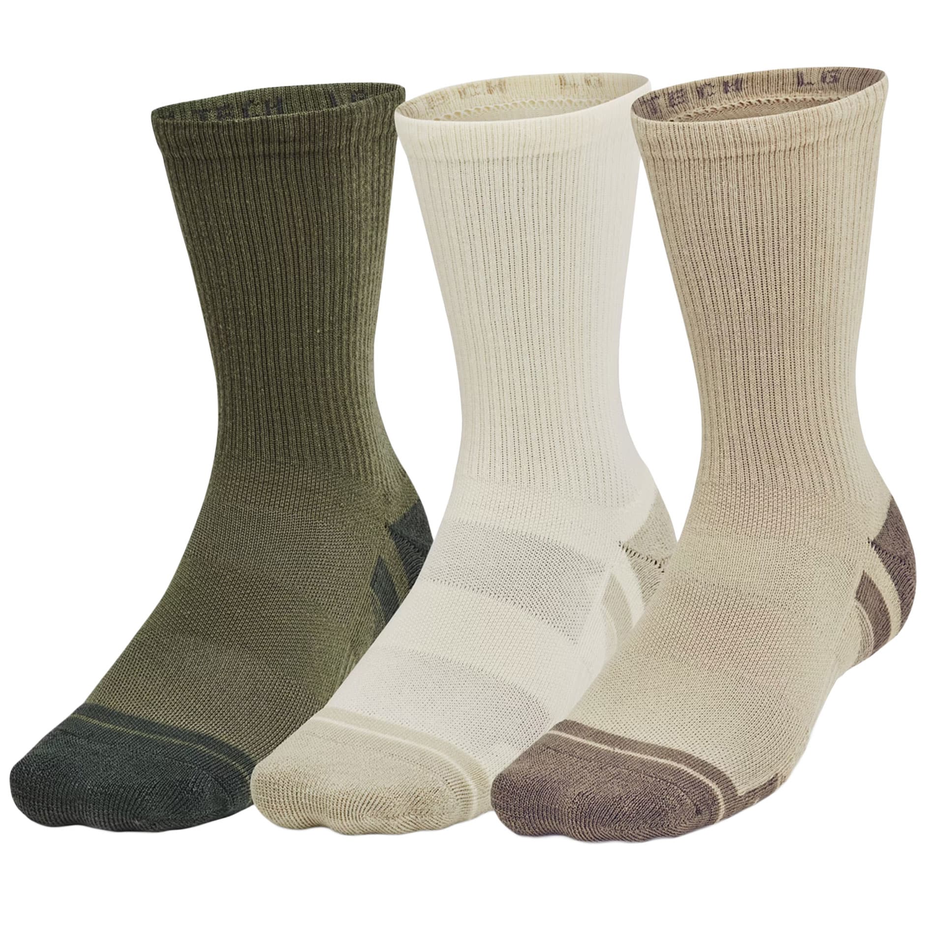 Under Armour - Performance Tech City Khaki/ Ivory Dune Socken - 3 Paar