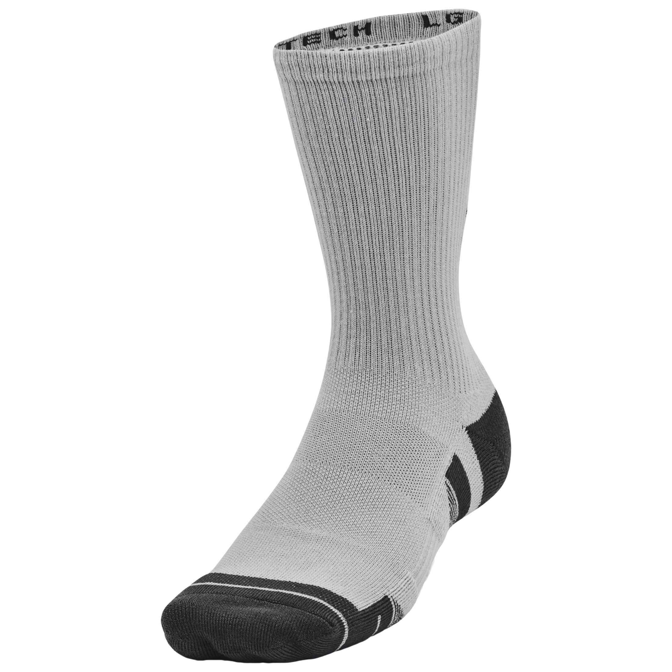 Under Armour - Performance Tech City Mod Grau/Weiß Socken - 3 Paar