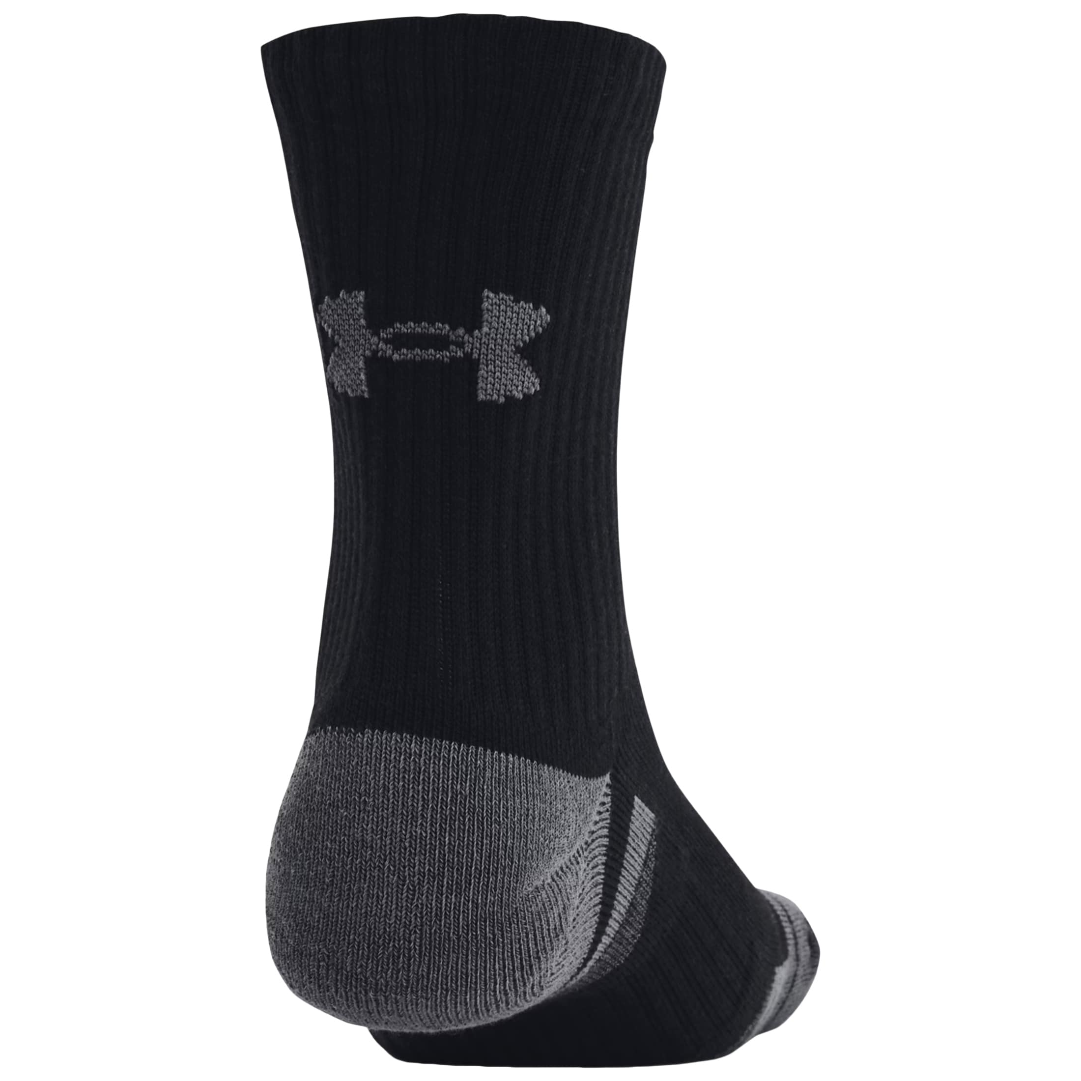 Under Armour - Performance Cotton Mid-Crew Black Socken - 3 Paare