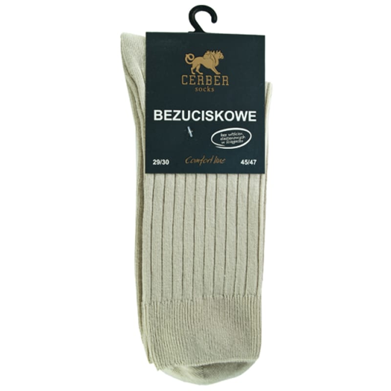 Cerber - Comfort Line Drucklose Sommersocken - Beige