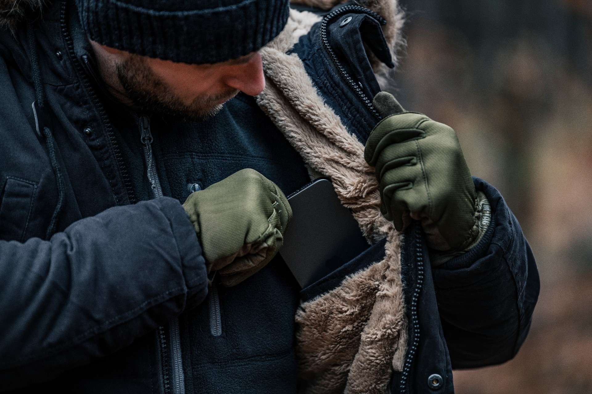 Military Wear - Fish Tail Parka Jacke - Black