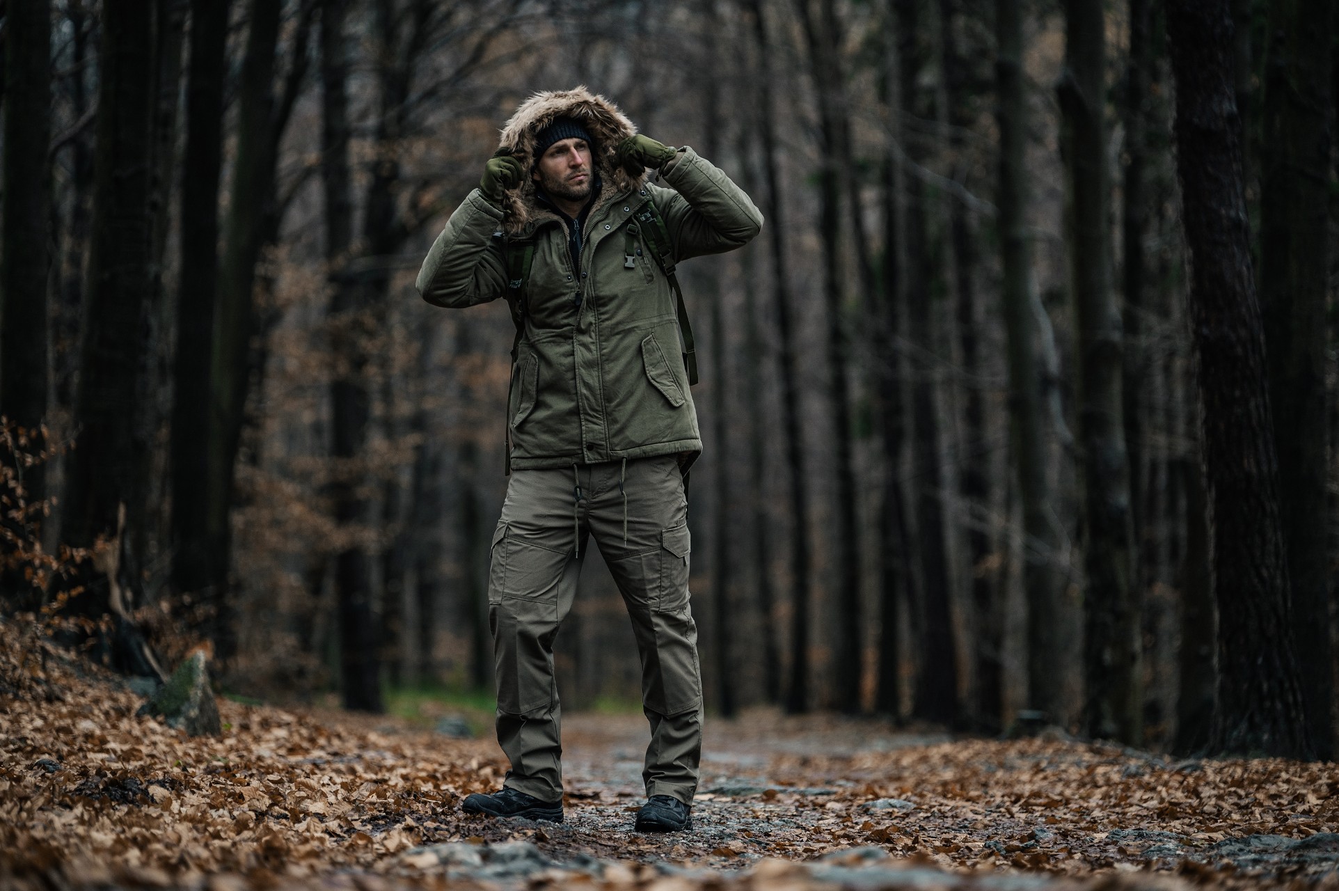 Military Wear - Fish Tail Parka Jacke - Olive