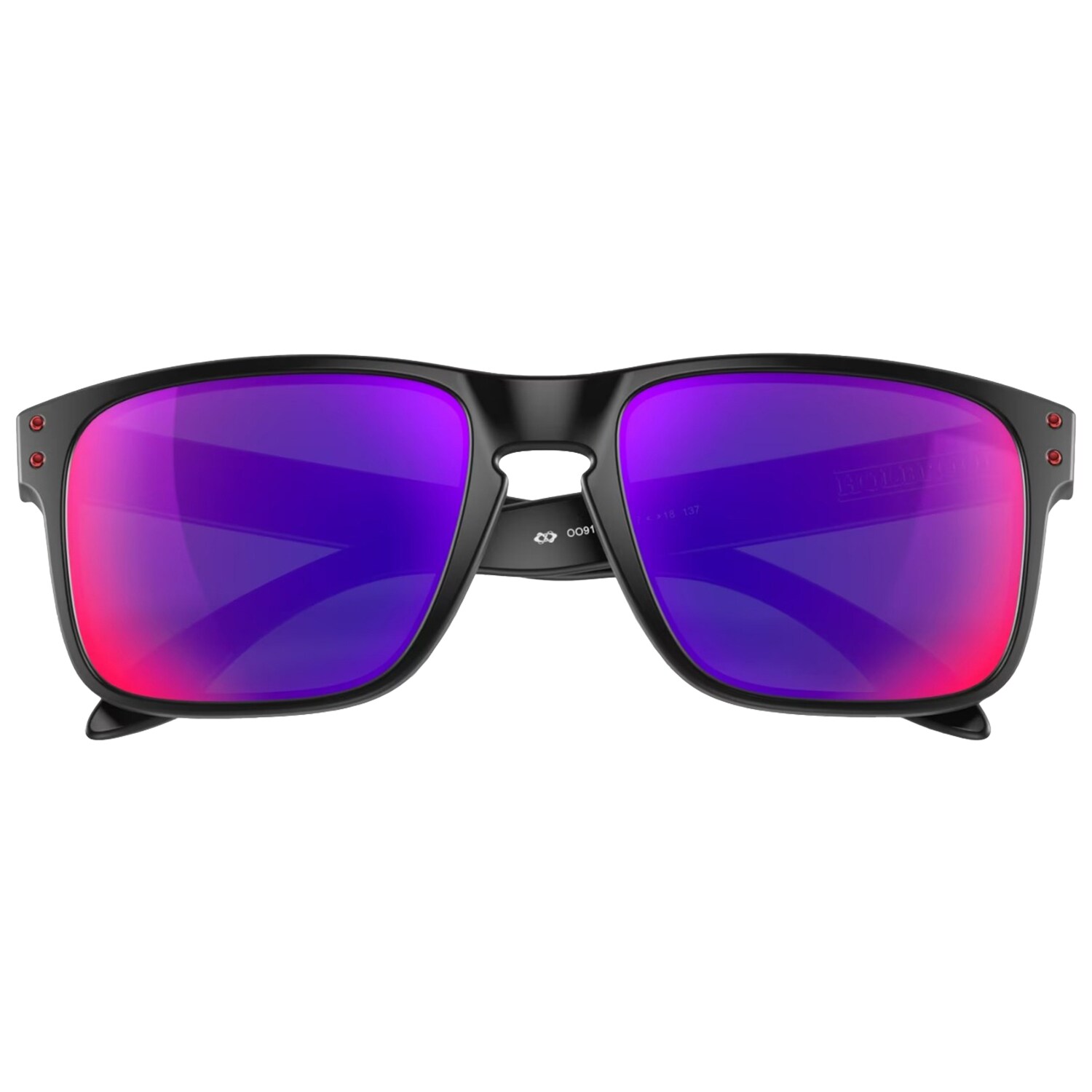 Oakley - Holbrook Sonnenbrille - Matte Black/Red Iridium Lenses