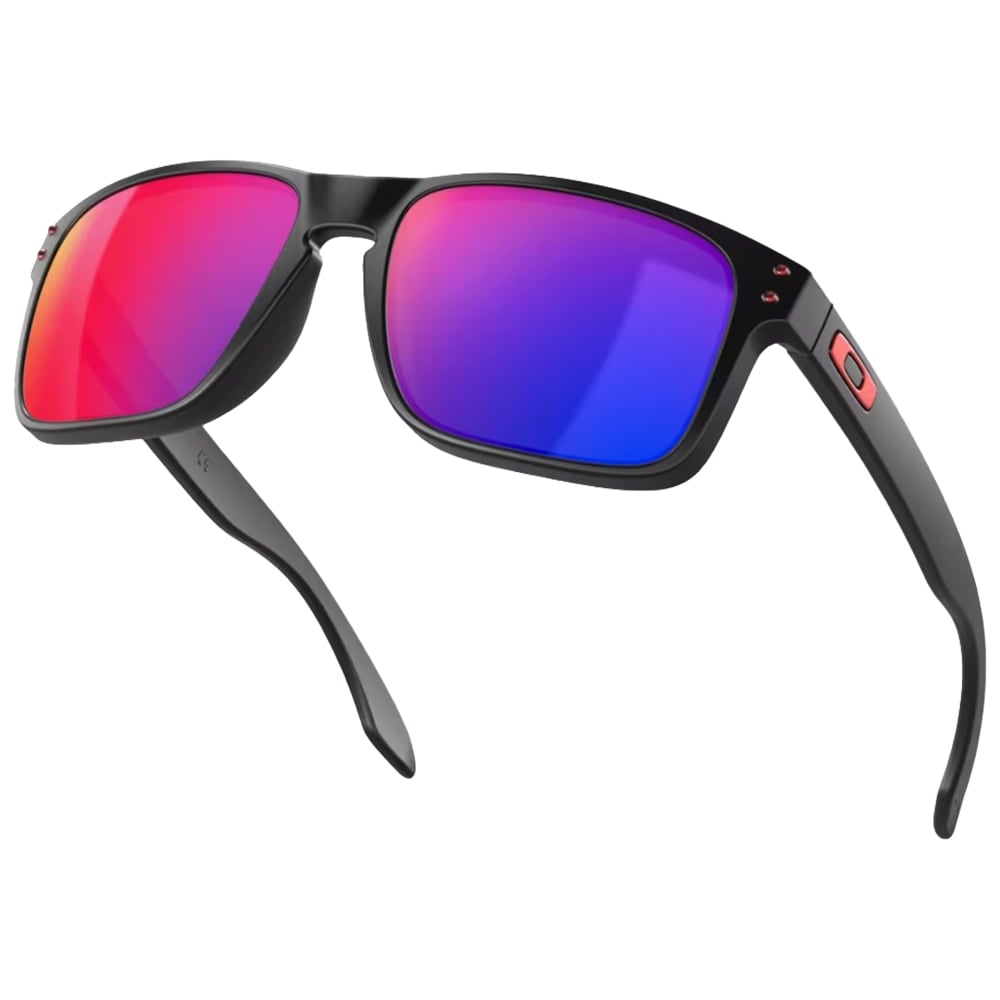 Oakley - Holbrook Sonnenbrille - Matte Black/Red Iridium Lenses