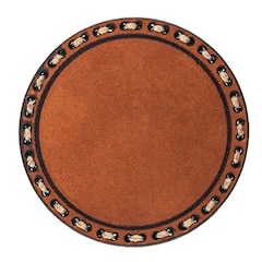 Tigerwood - Runder Lederaufnäher - mit Option der Personalisierung