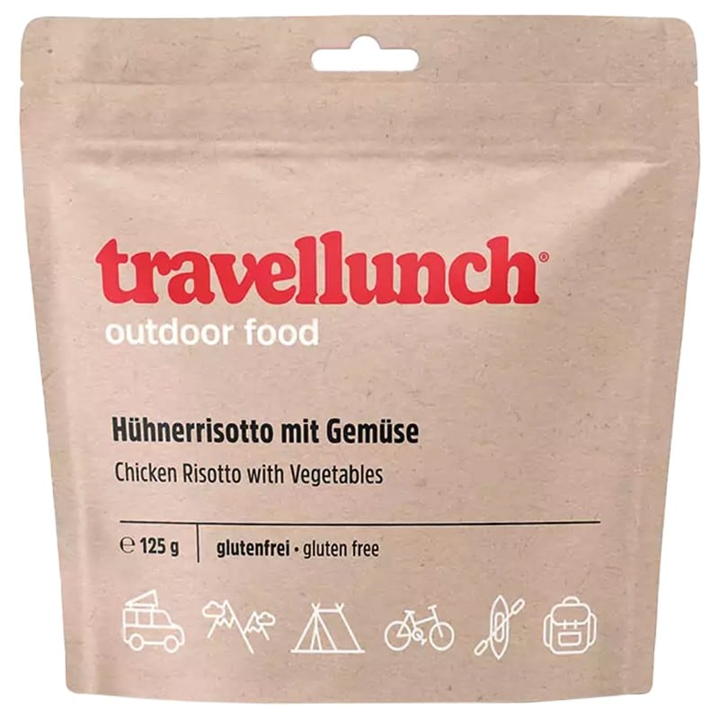 Travellunch - Gefriergetrocknetes Lebensmittel - Risotto mit Huhn und Gemüse 125 g