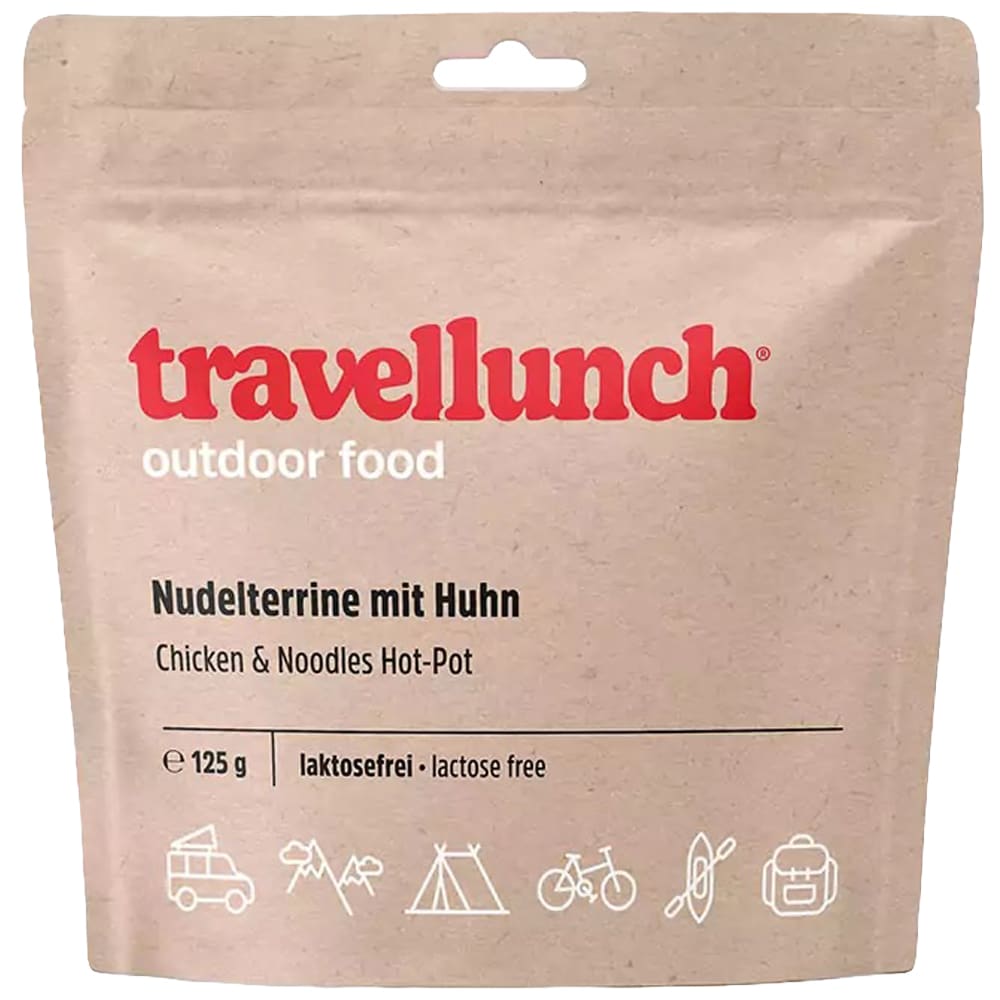 Travellunch - Gefriergetrocknetes Lebensmittel - Hot-Pot Huhn mit Nudeln - 125 g