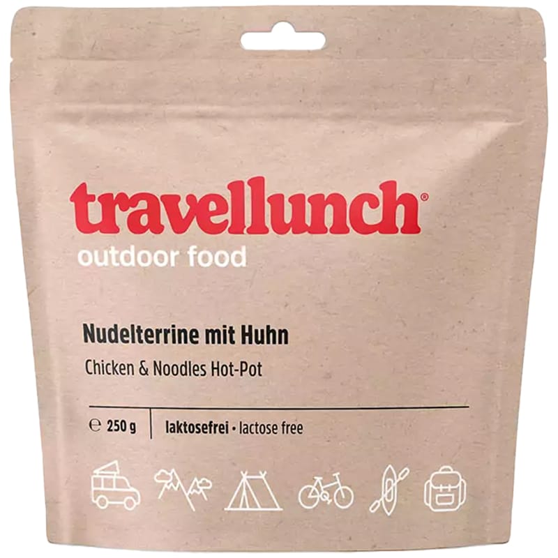 LYOFOOD - Travellunch Gefriergetrocknete Lebensmittel - Hot-Pot mit Huhn und Nudeln - laktosefrei - 250 g