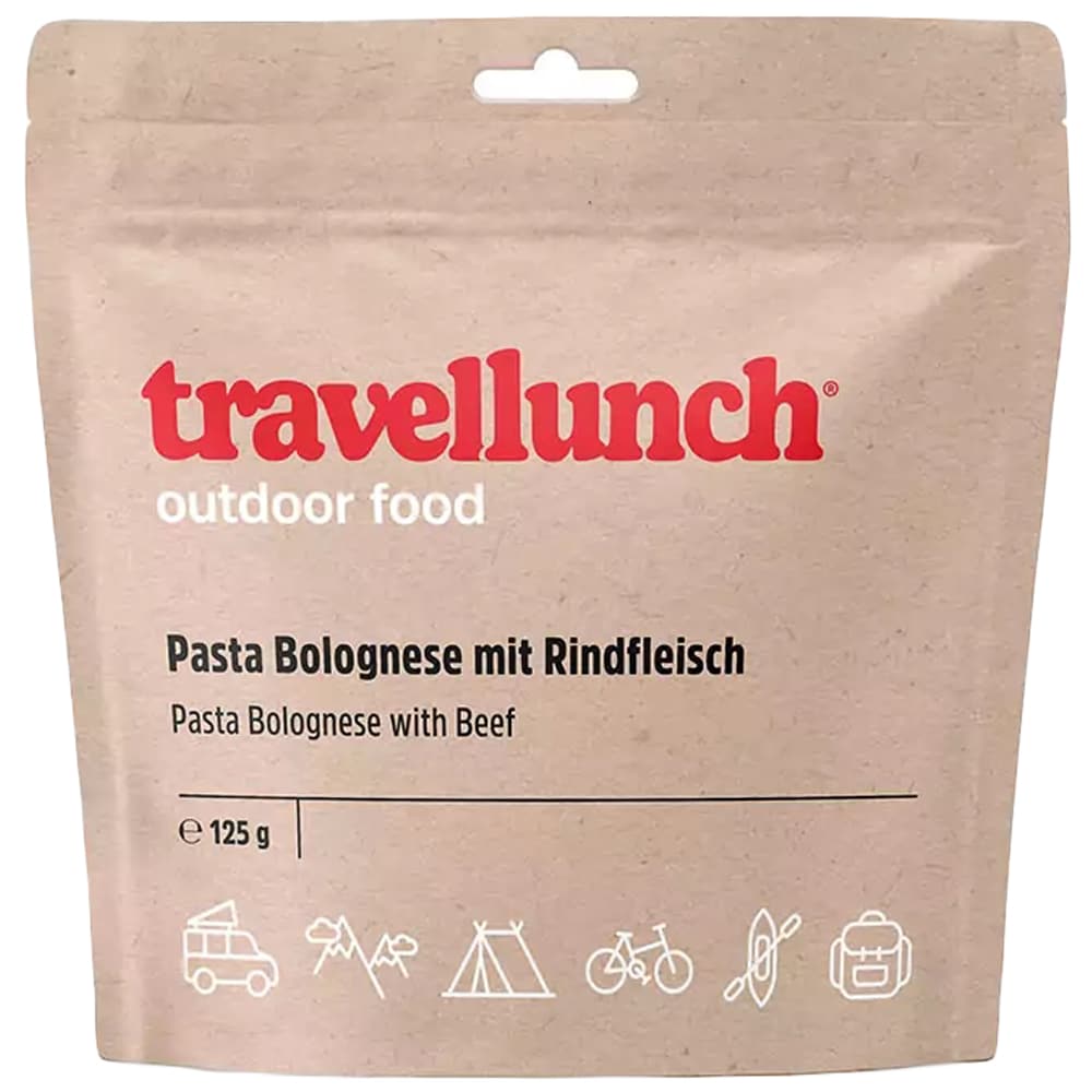 Travellunch - Gefriergetrocknetes Lebensmittel - Spaghetti Bolognese mit Rindfleisch - 125 g