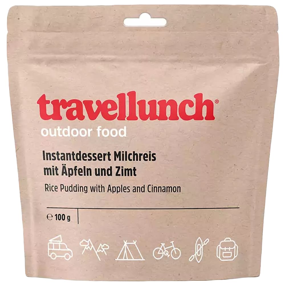 Travellunch - Gefriergetrocknetes Lebensmittel - Milchreis mit Apfel und Zimt 100 g