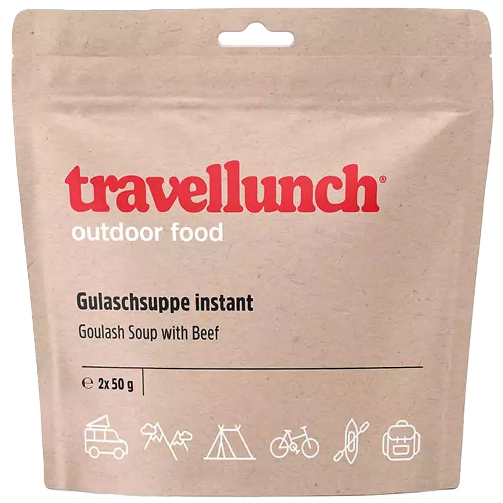 Travellunch - Gefriergetrocknetes Lebensmittel - Gulaschsuppe mit Rindfleisch 100 g