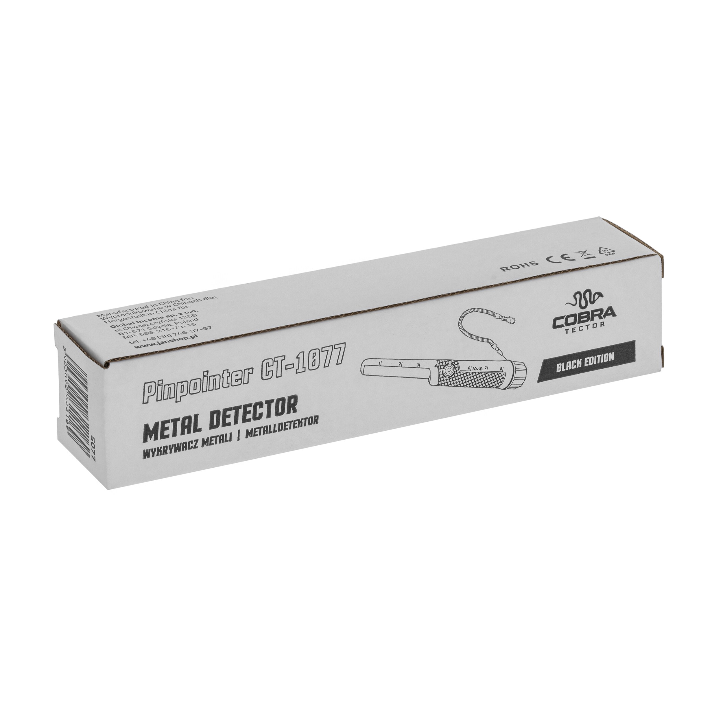 Cobra Tector - CT-1077 Handheld-Metalldetektor - Black