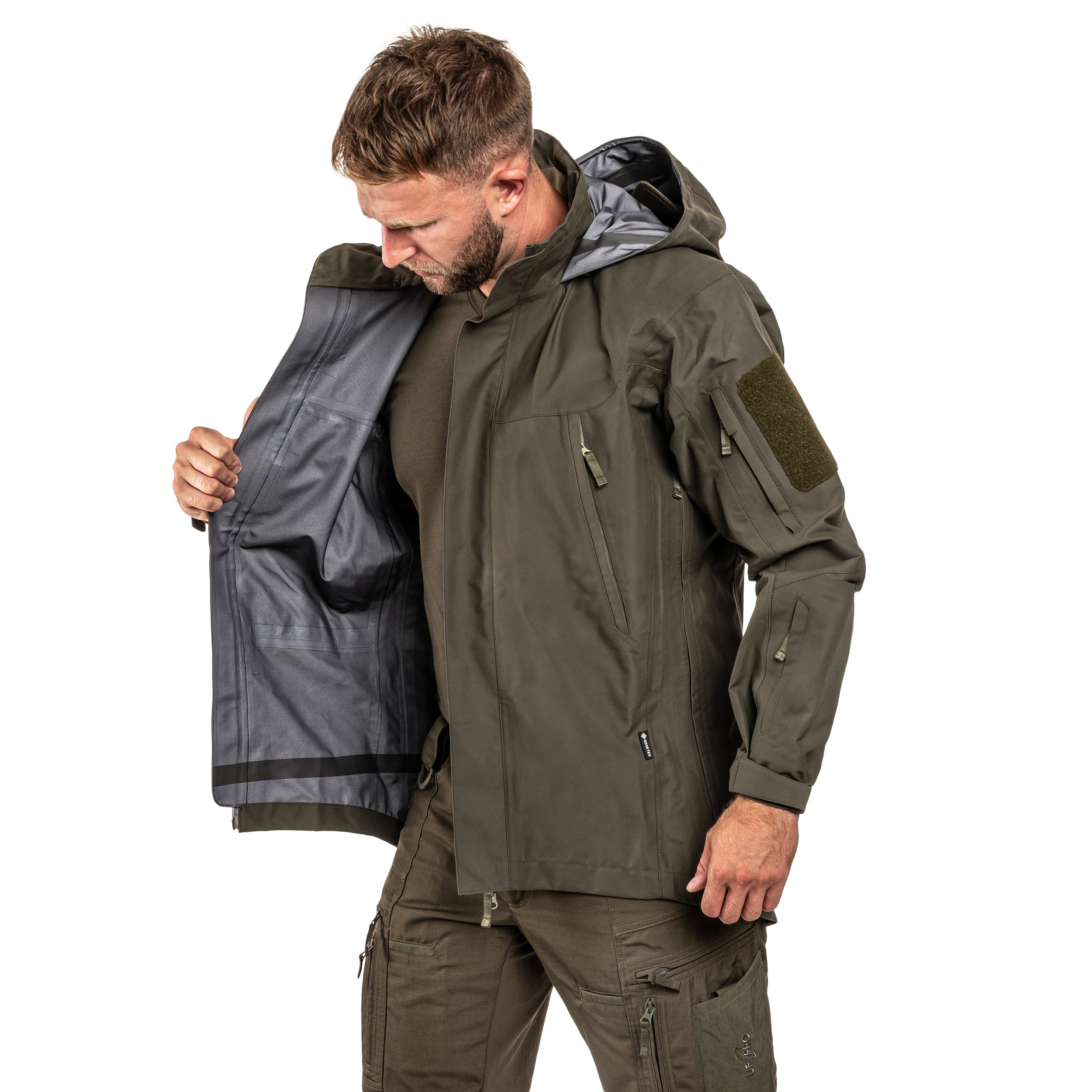 UF PRO - Monsoon XT Gen.2 Tactical Rain Jacket - Regenjacke - Brown Grey