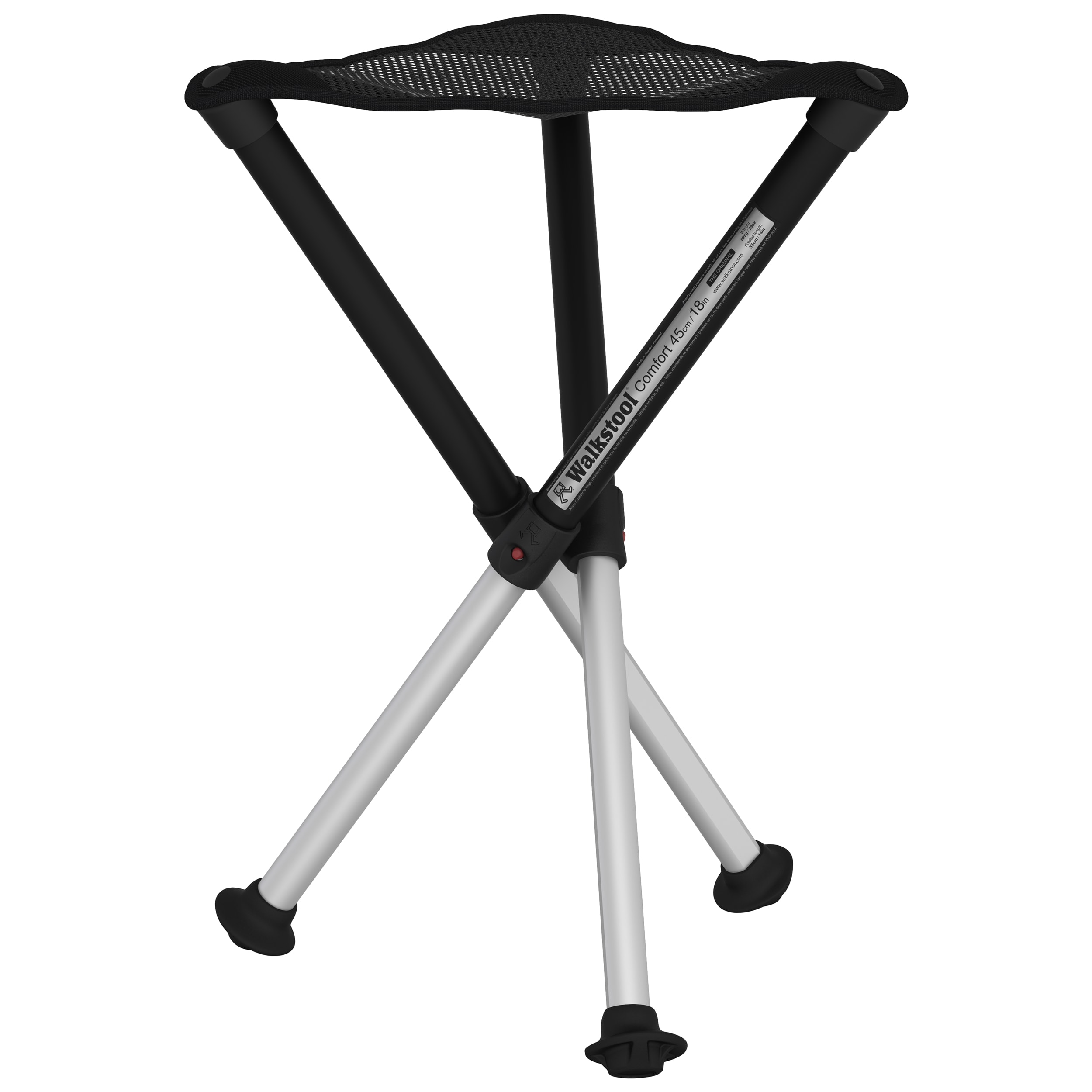 Walkstool - Comfort 45 - Faltbarer Campingstuhl - Black