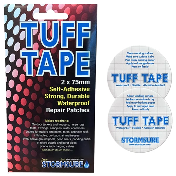 Stormsure - Tuff Tape 75 mm - Set von runden Patches - 2 Stk.