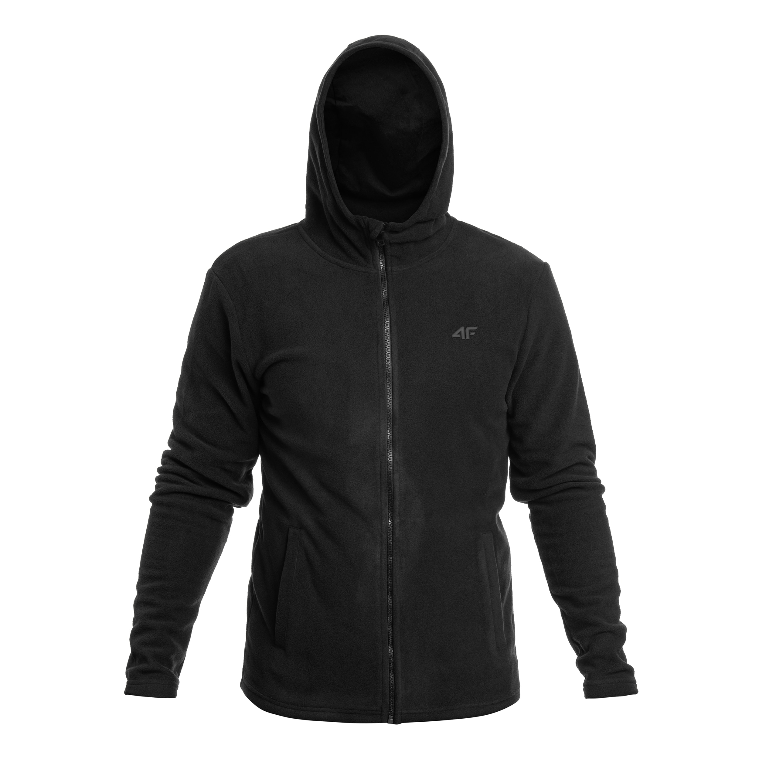 4F - Regular Fleecejacke - Schwarz