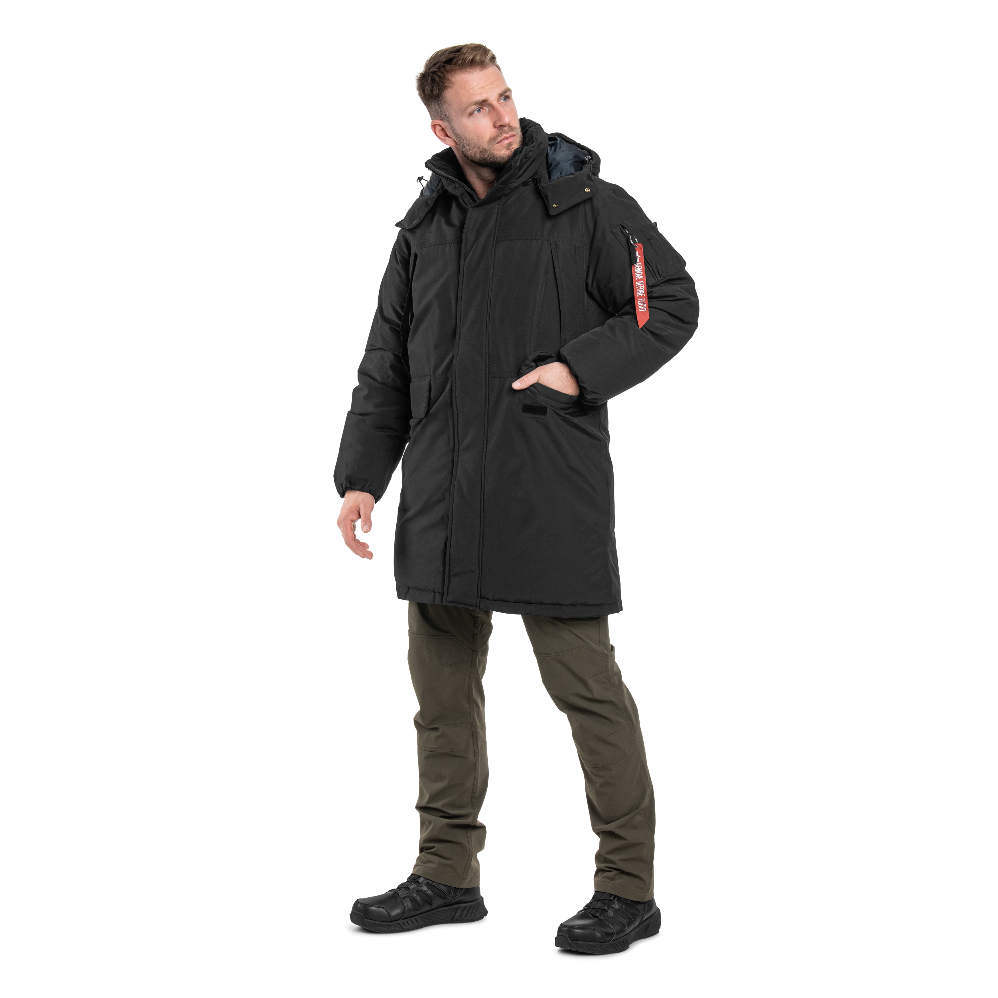 Alpha Industries - Puffer Parka Jacke - Black