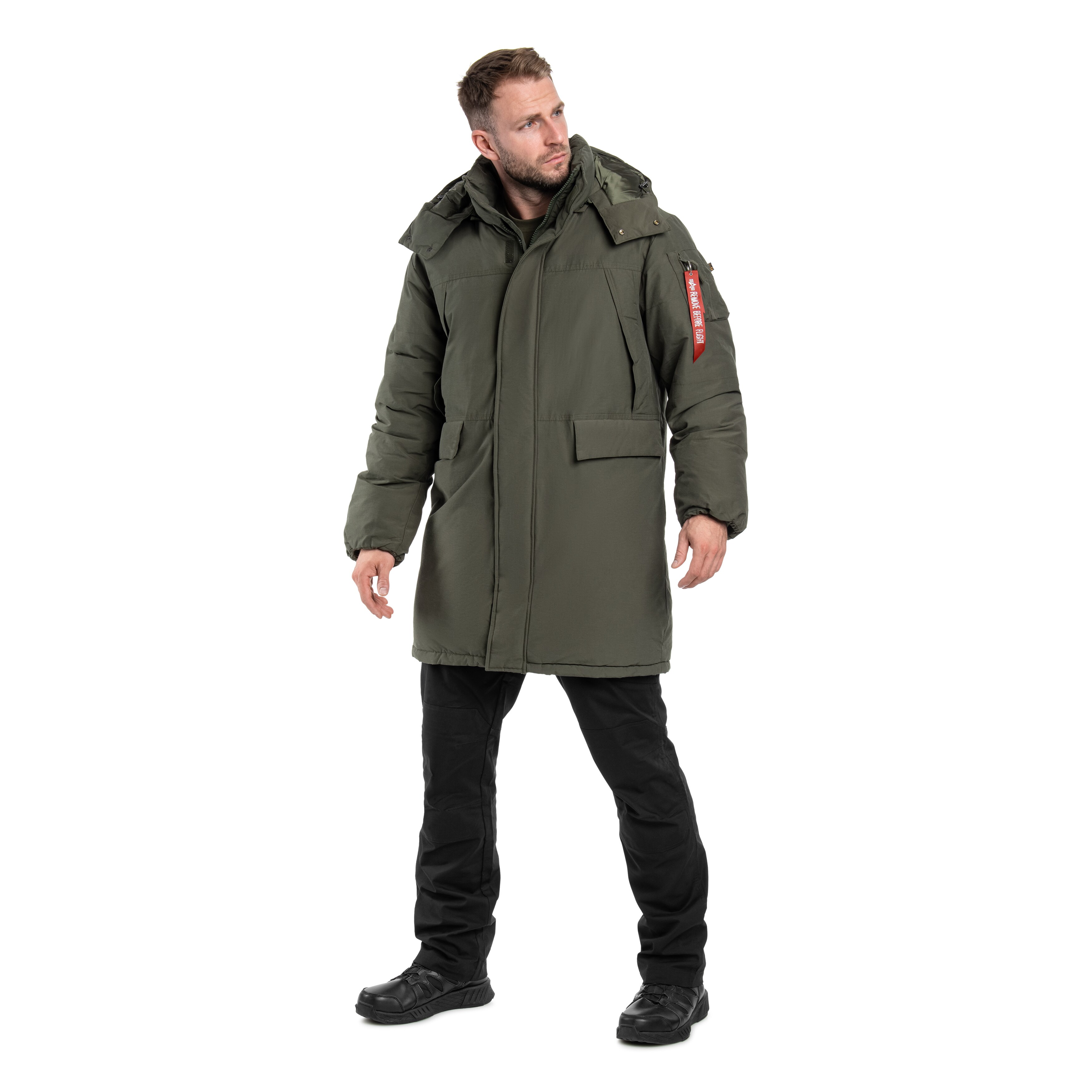 Alpha - Industries Puffer Parka Jacke - Dark Olive