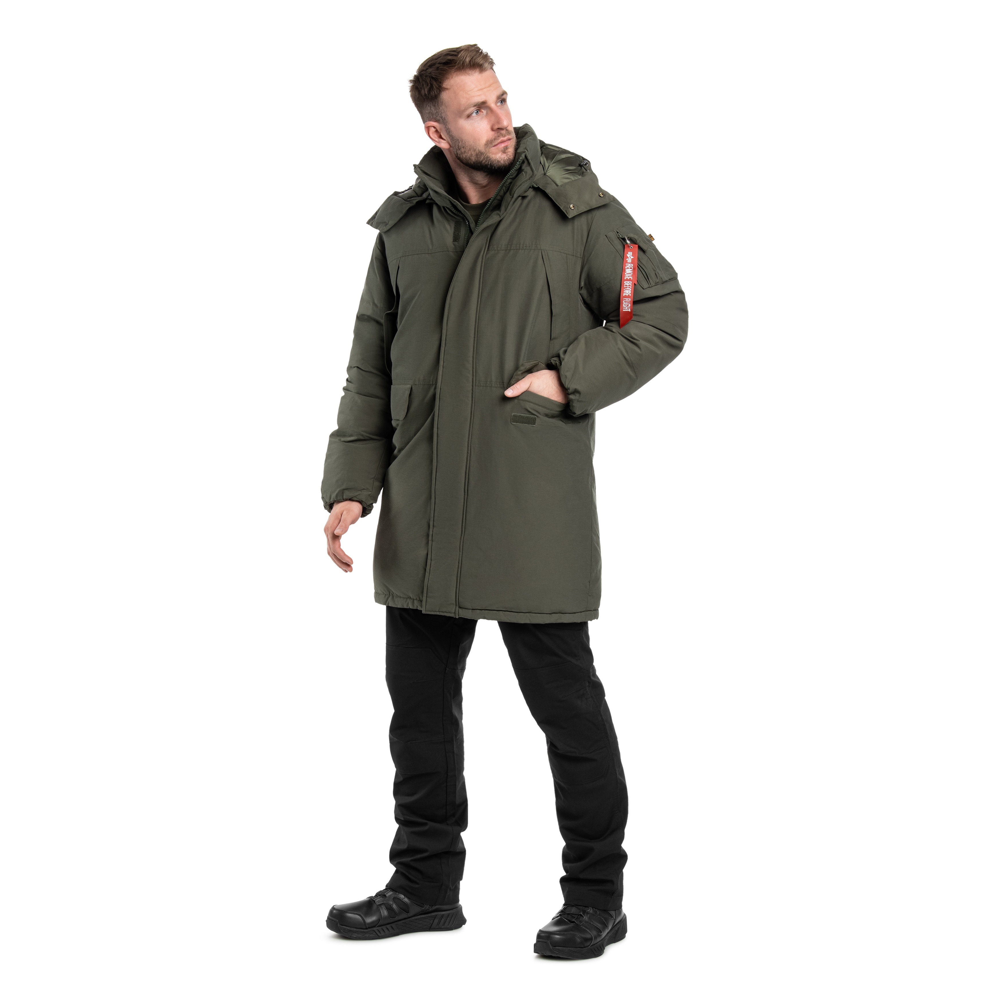 Alpha - Industries Puffer Parka Jacke - Dark Olive