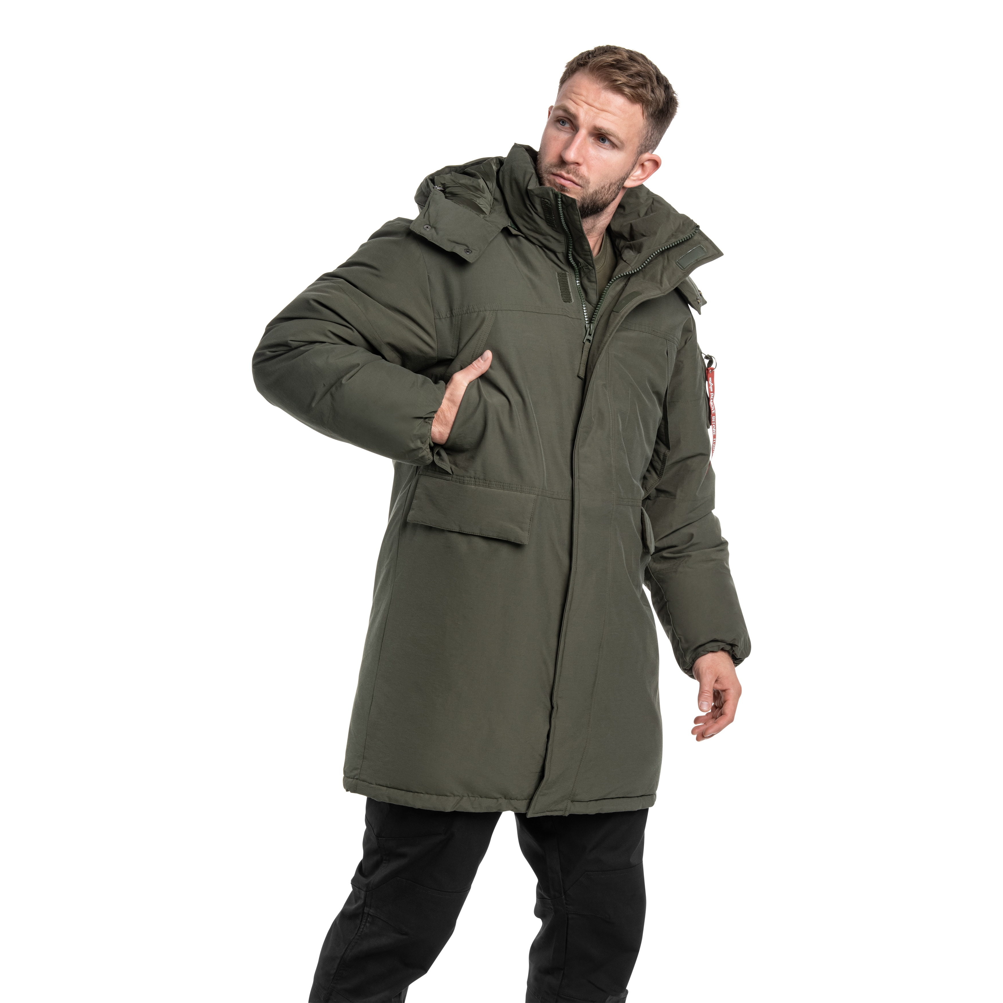 Alpha - Industries Puffer Parka Jacke - Dark Olive