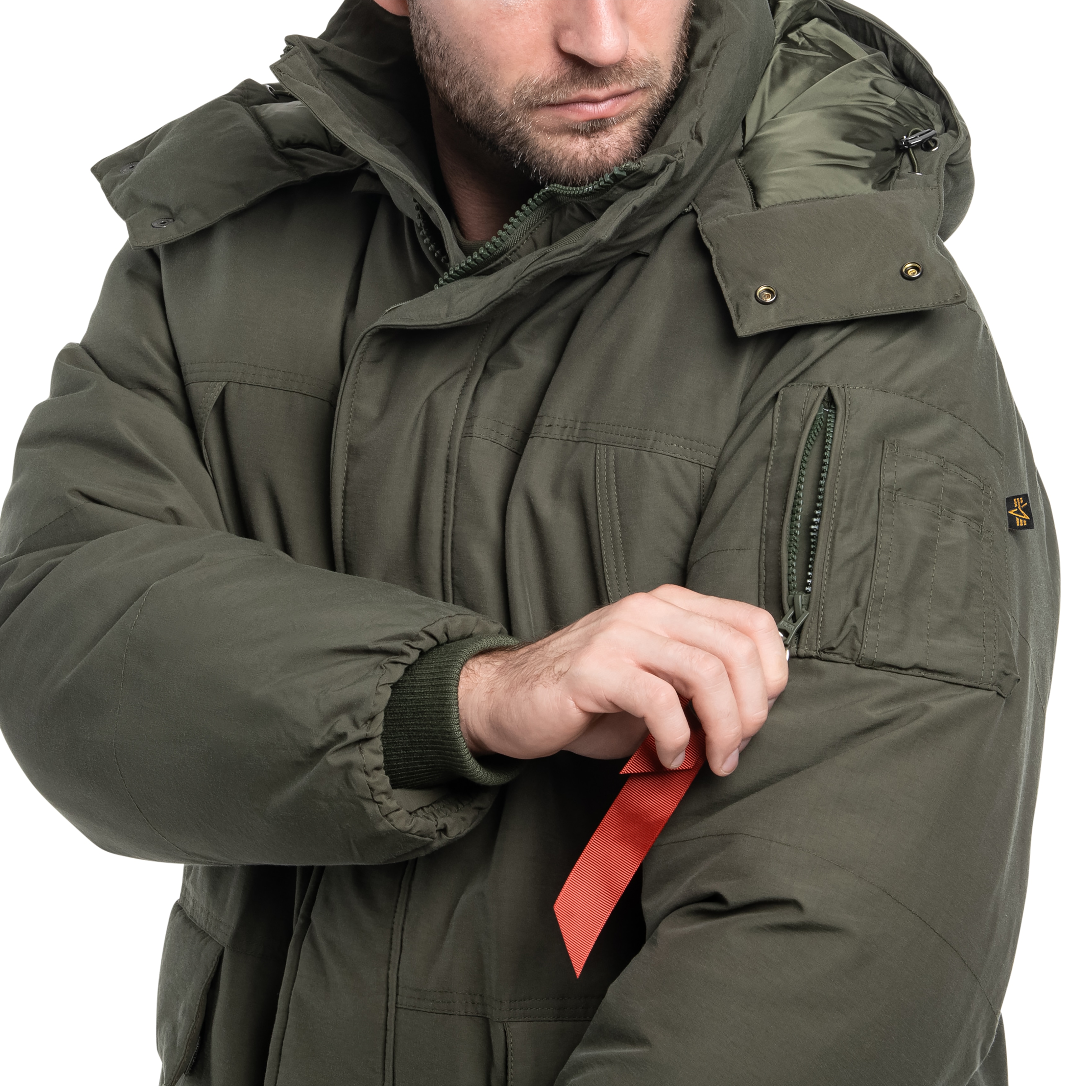 Alpha - Industries Puffer Parka Jacke - Dark Olive