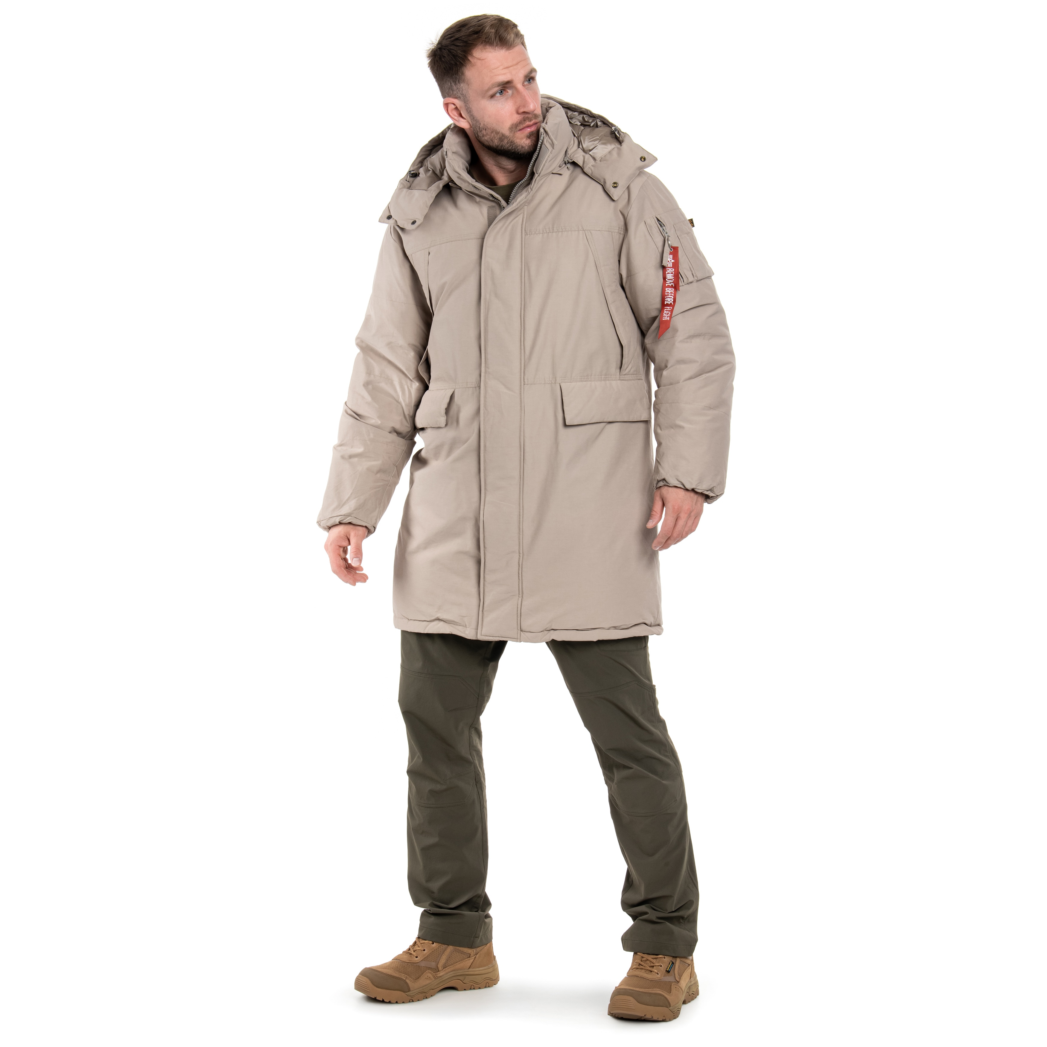 Alpha Industries - Puffer Parka Jacke - Vintage Sand
