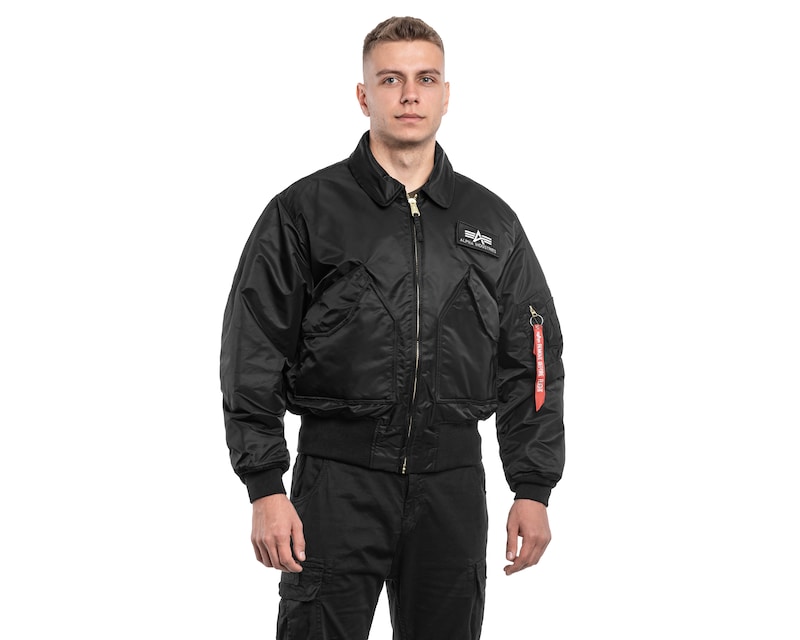 Alpha Industries Cwu 45 Alpha Lederjacke Schwarz Alpha Industries