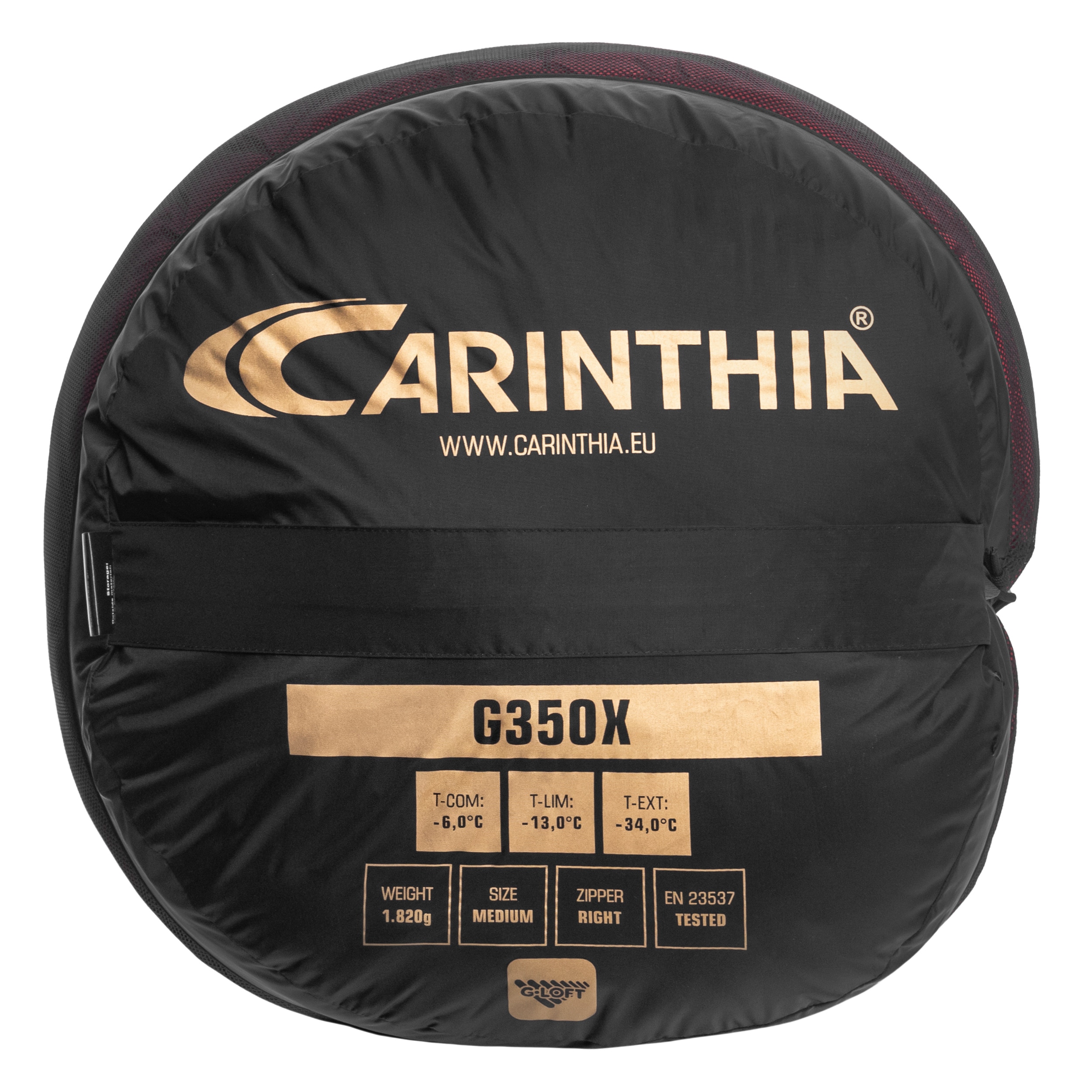 Carinthia - D 350X Medium - Schlafsack - Rechts - Red