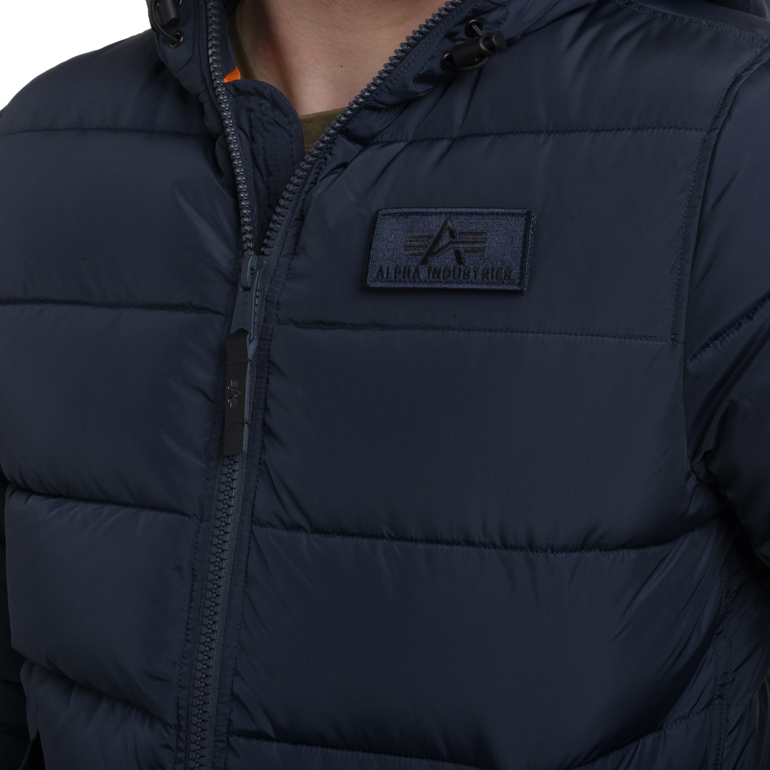 Alpha Industries - Hooded Puffer FD - Kapuzen-Pufferjacke FD - Replica Blau