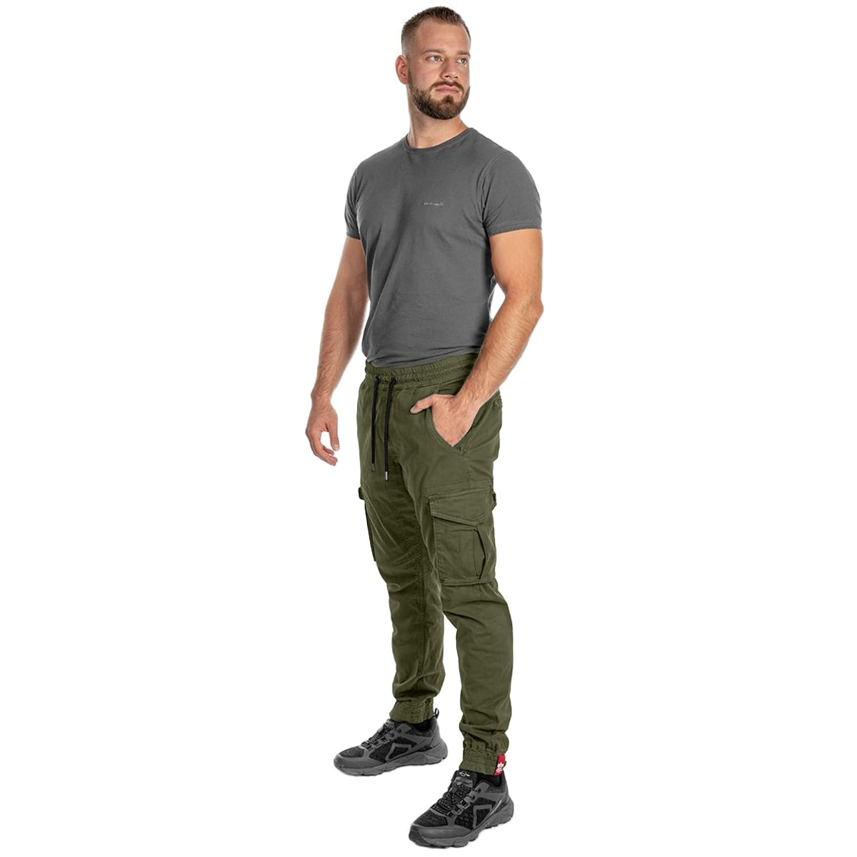 Alpha Industries - Cotton Twill Jogger Hose - Dark Olive