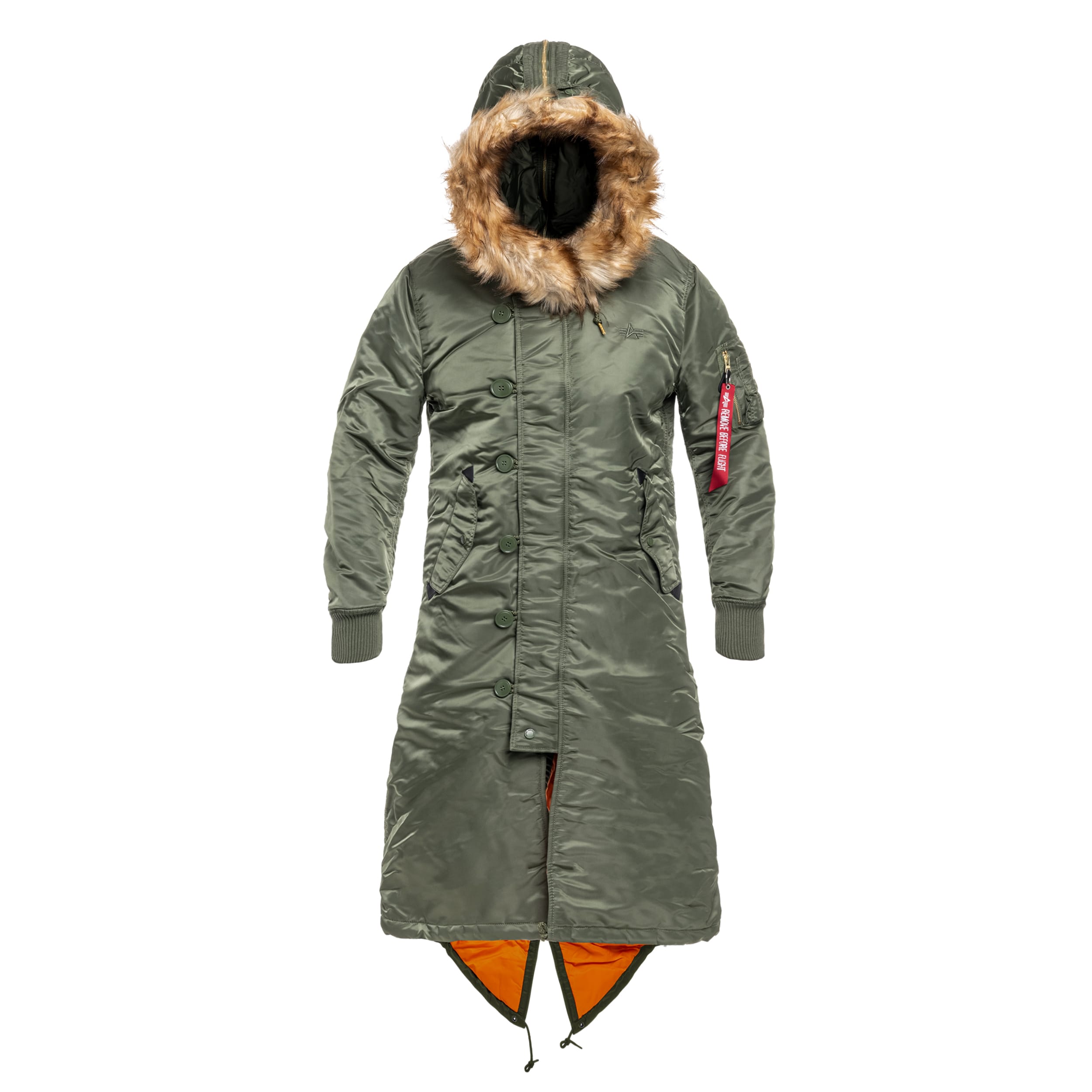 Alpha Industries - Long Fishtail - Damenjacke - Sage Green