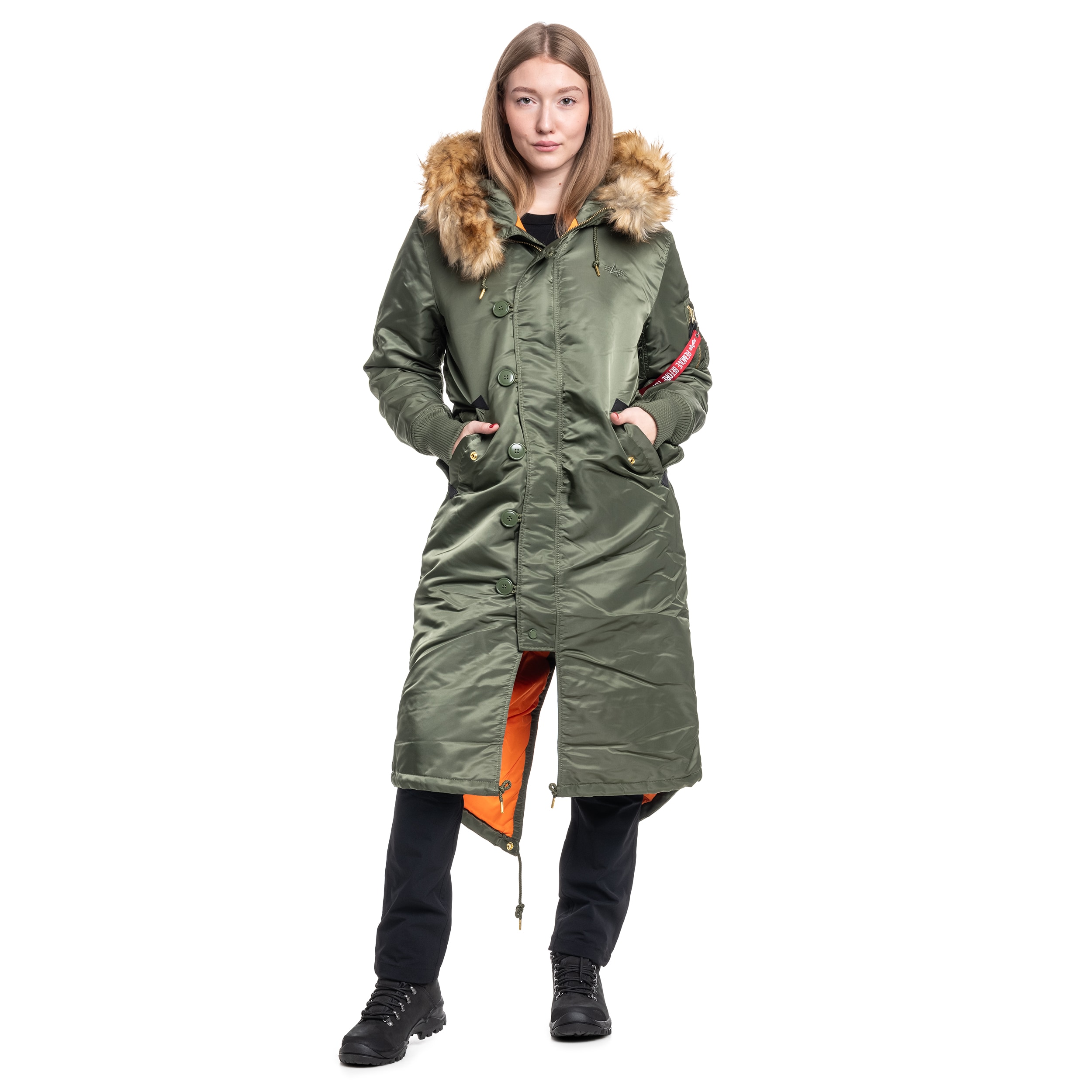 Alpha Industries - Long Fishtail - Damenjacke - Sage Green