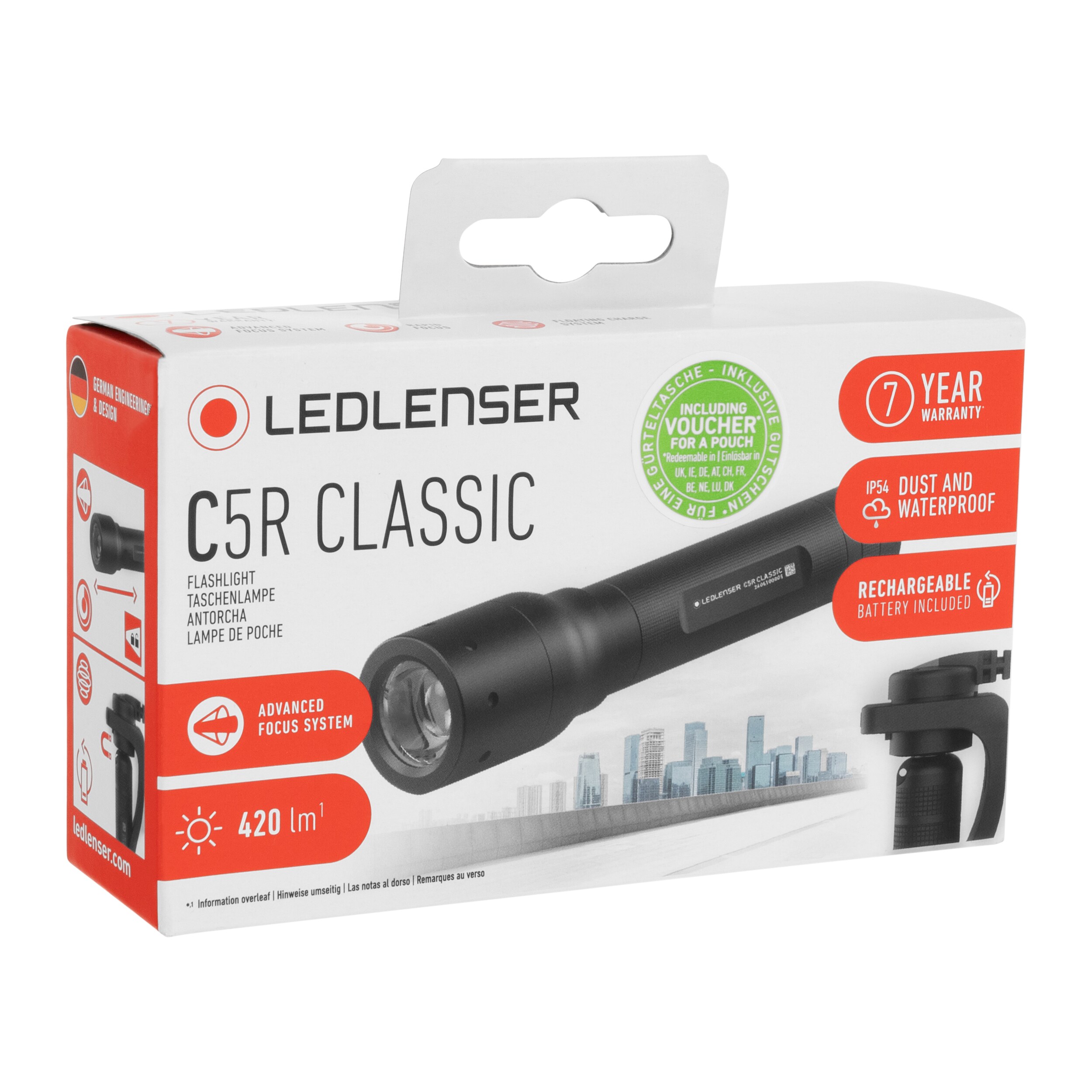 Ledlenser - C5R Classic Taschenlampe - 420 lumenów