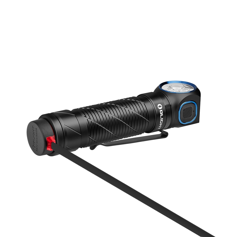 Olight - Perun 3 Black Kopf- und Winkeltaschenlampe mit Stirnband - 3000 Lumen