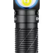 Olight - Perun 3 Black Kopf- und Winkeltaschenlampe mit Stirnband - 3000 Lumen