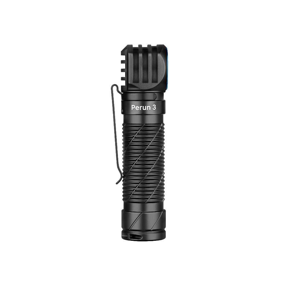 Olight - Perun 3 Black Kopf- und Winkeltaschenlampe mit Stirnband - 3000 Lumen