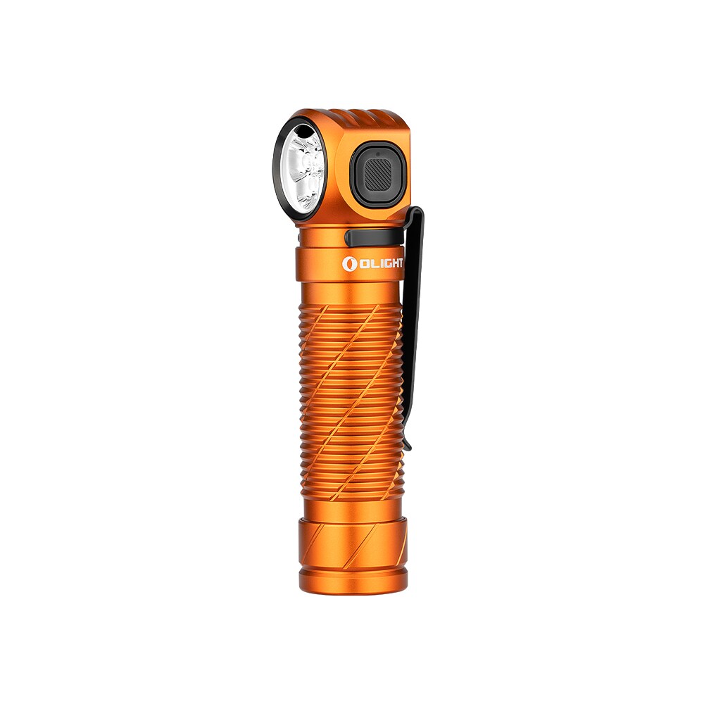 Olight - Perun 3 Orange Kopf- und Winkeltaschenlampe mit Stirnband - 3000 Lumen