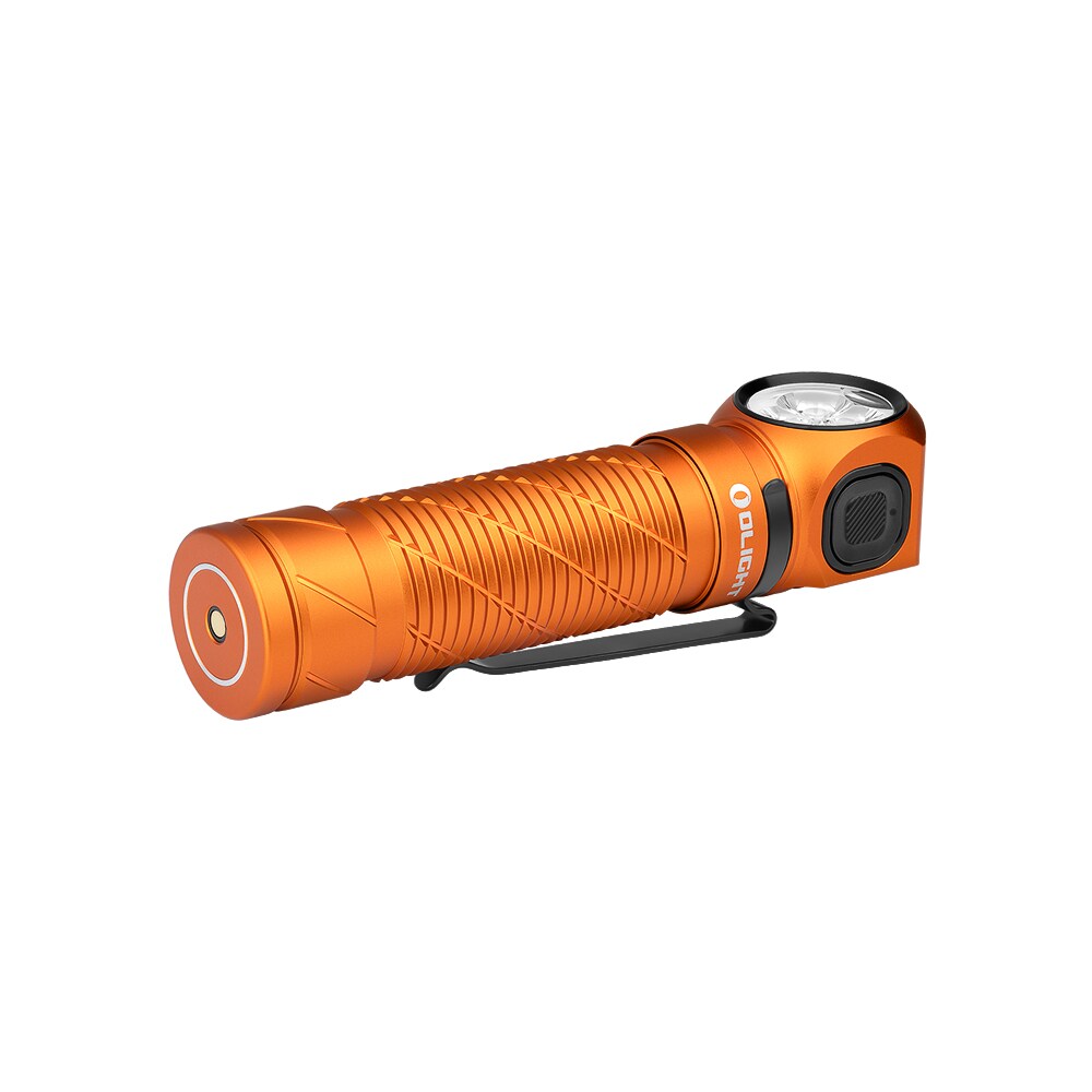 Olight - Perun 3 Orange Kopf- und Winkeltaschenlampe mit Stirnband - 3000 Lumen