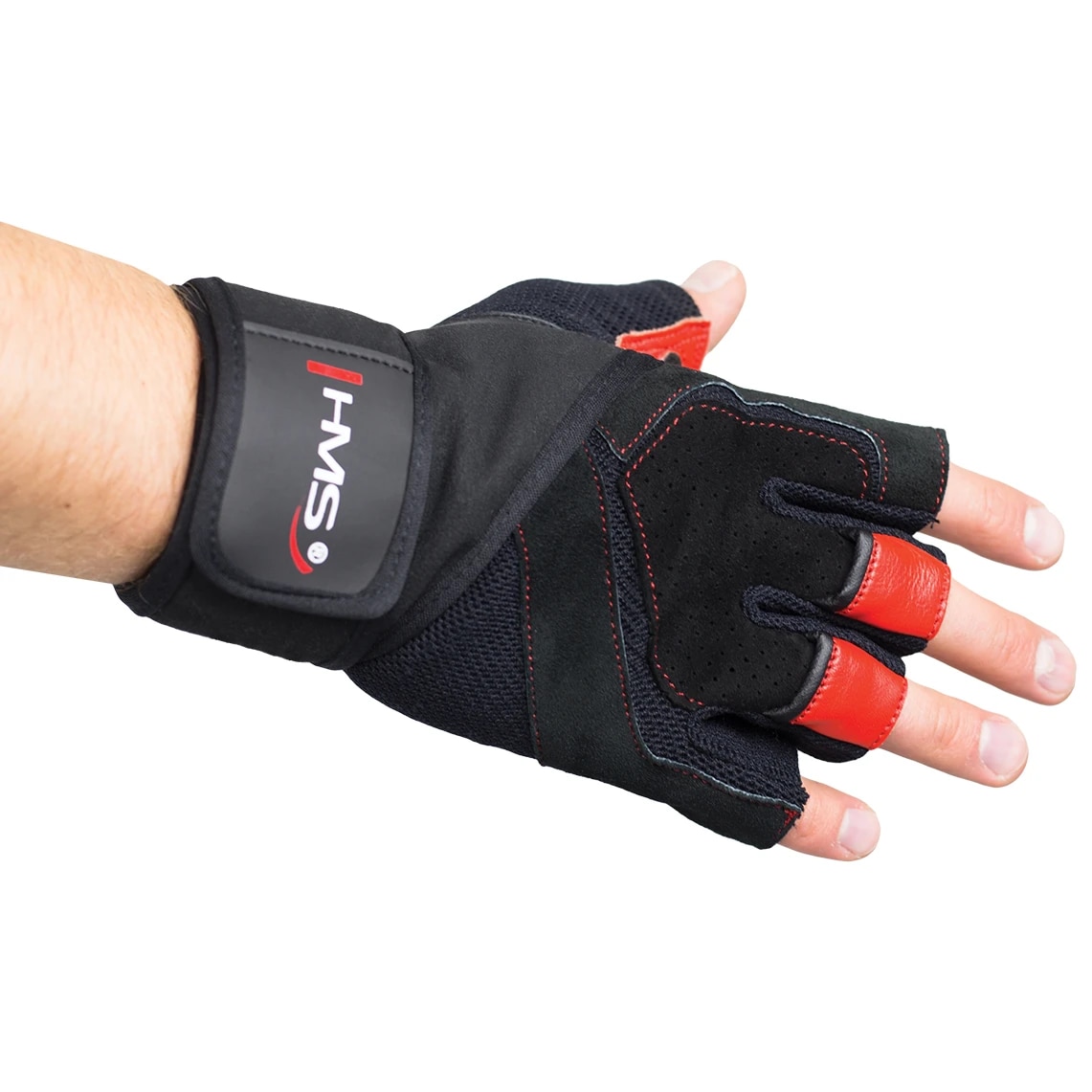 HMS - RST01 Fitnesshandschuhe - Black/Red