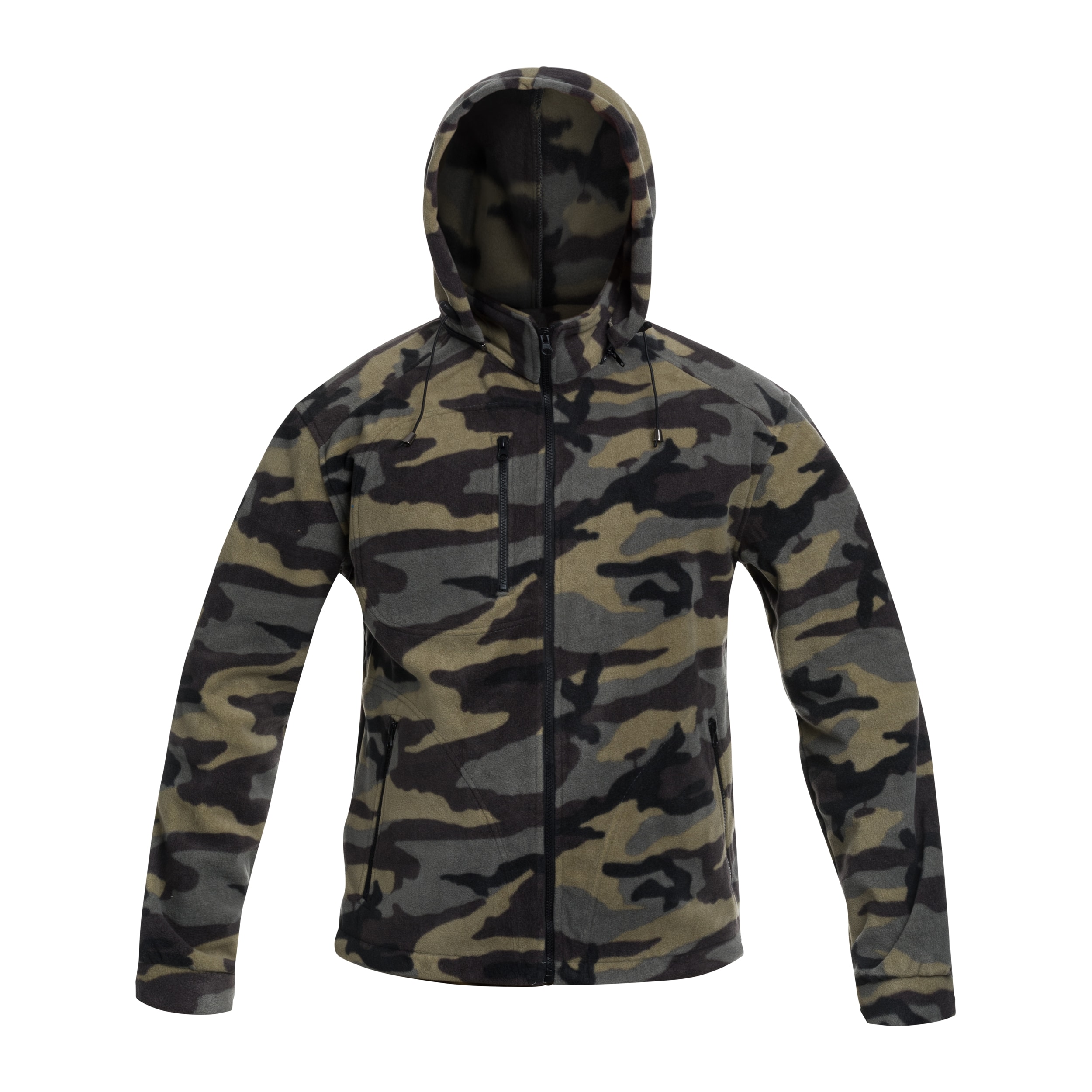 TM - Militärischer Fleecejacke mit Kapuze - Camouflage