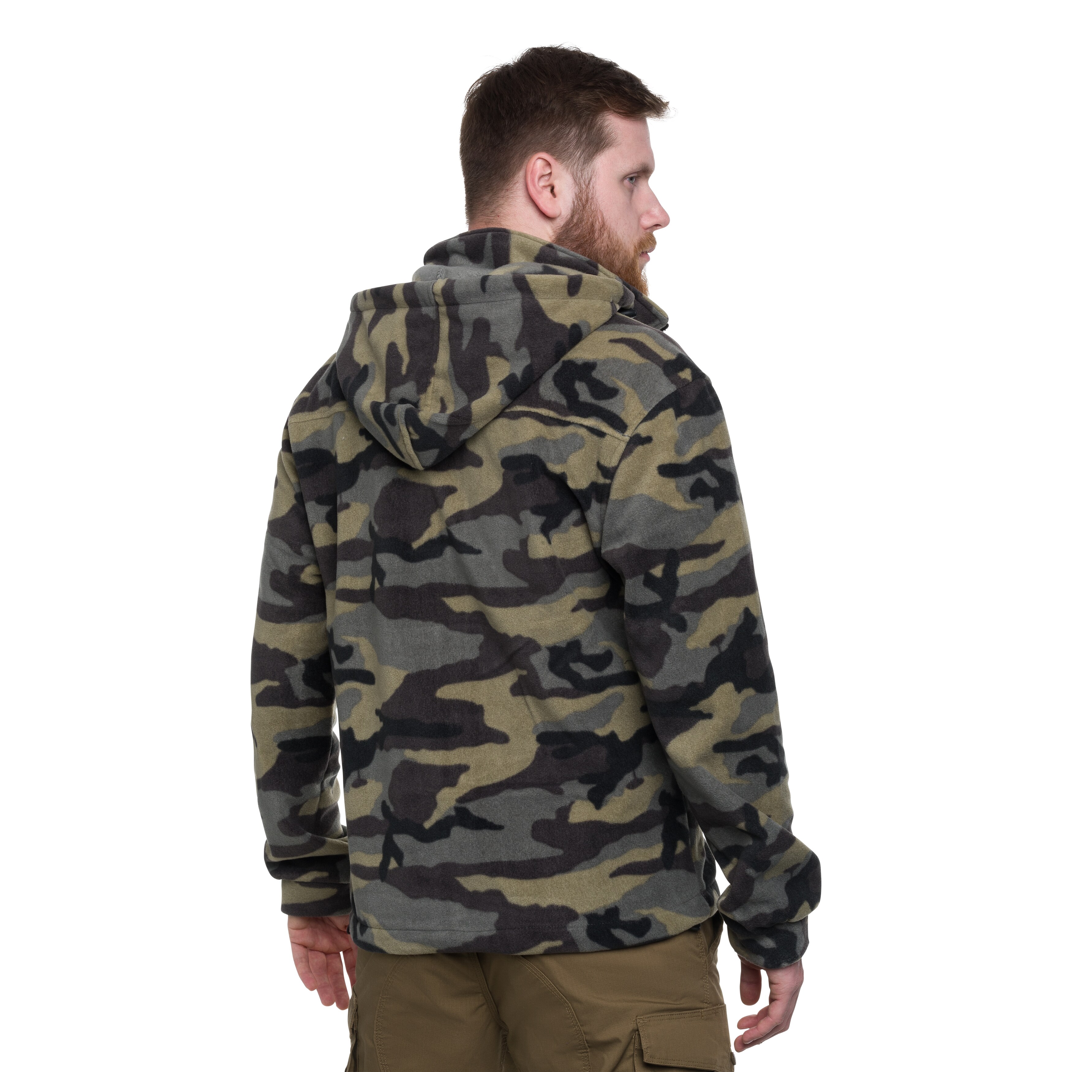 TM - Militärischer Fleecejacke mit Kapuze - Camouflage