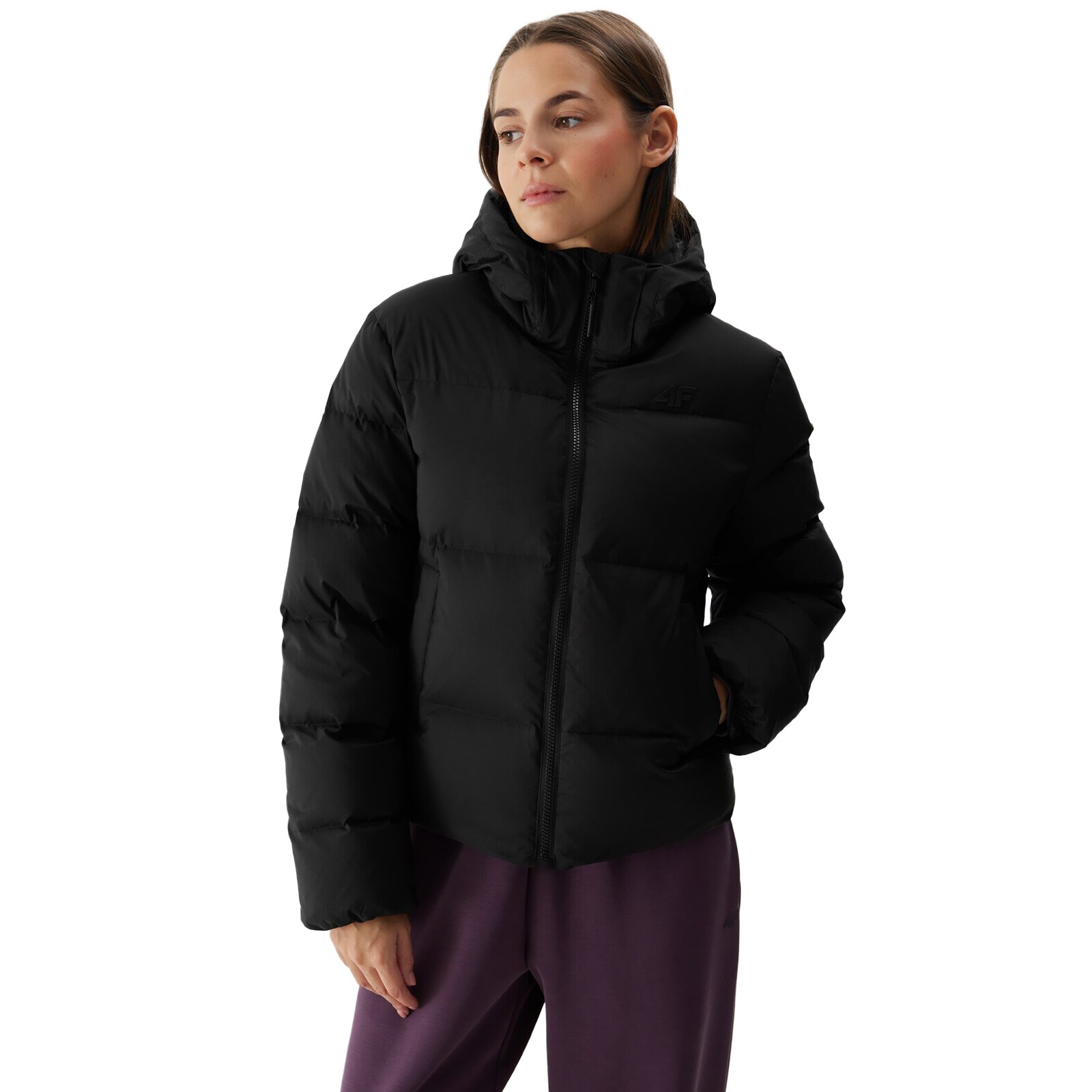 4F - F481 - Daunenjacke für Damen - Tiefschwarz