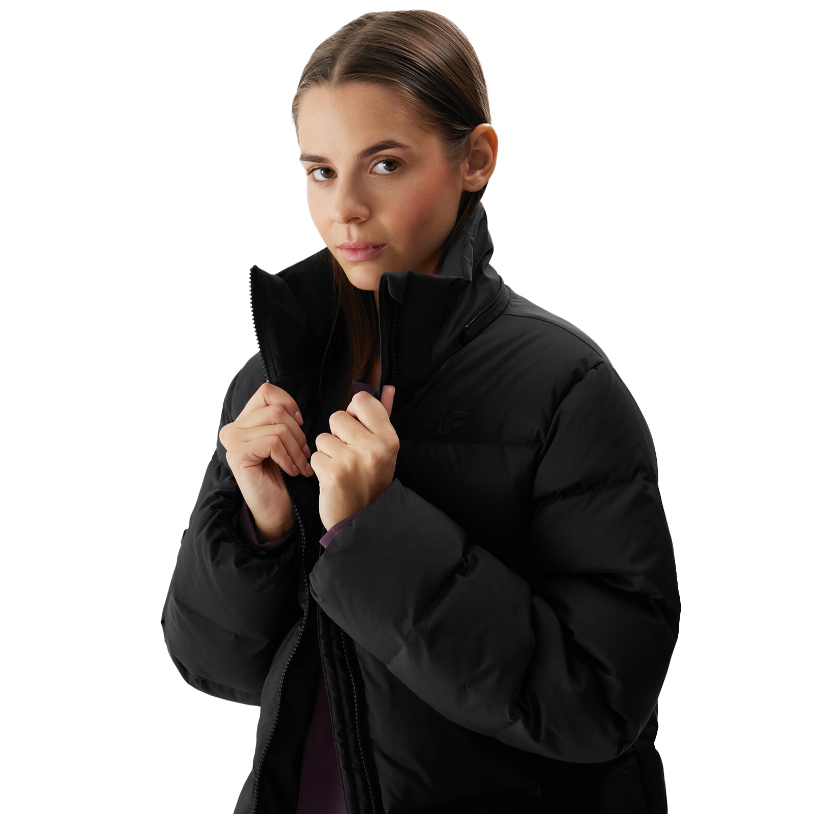 4F - F481 - Daunenjacke für Damen - Tiefschwarz