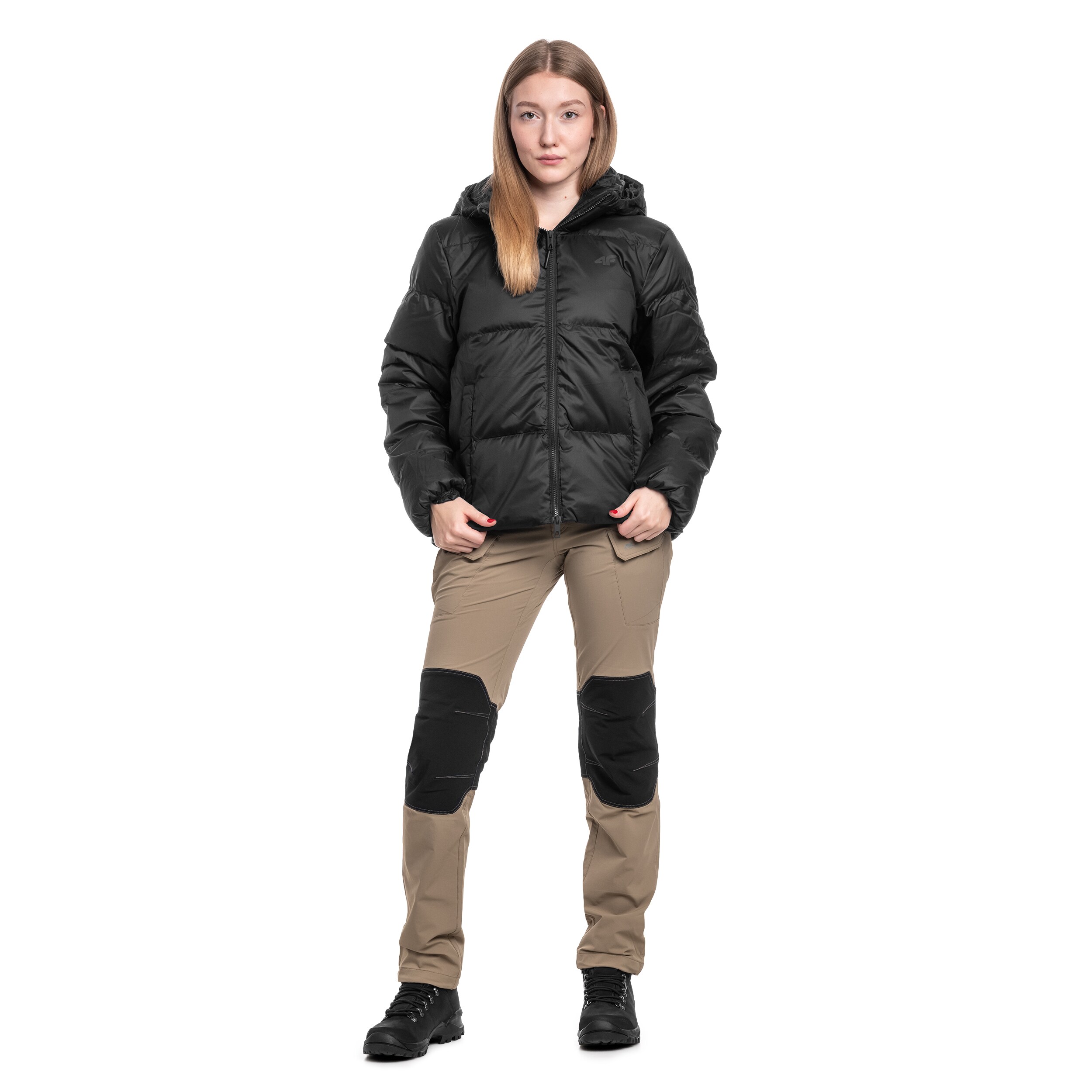 4F - F481 - Daunenjacke für Damen - Tiefschwarz