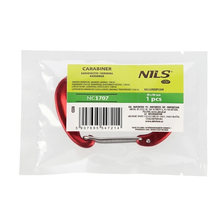 Nils Camp - 12KN NC1707 Karabinerhaken - Red