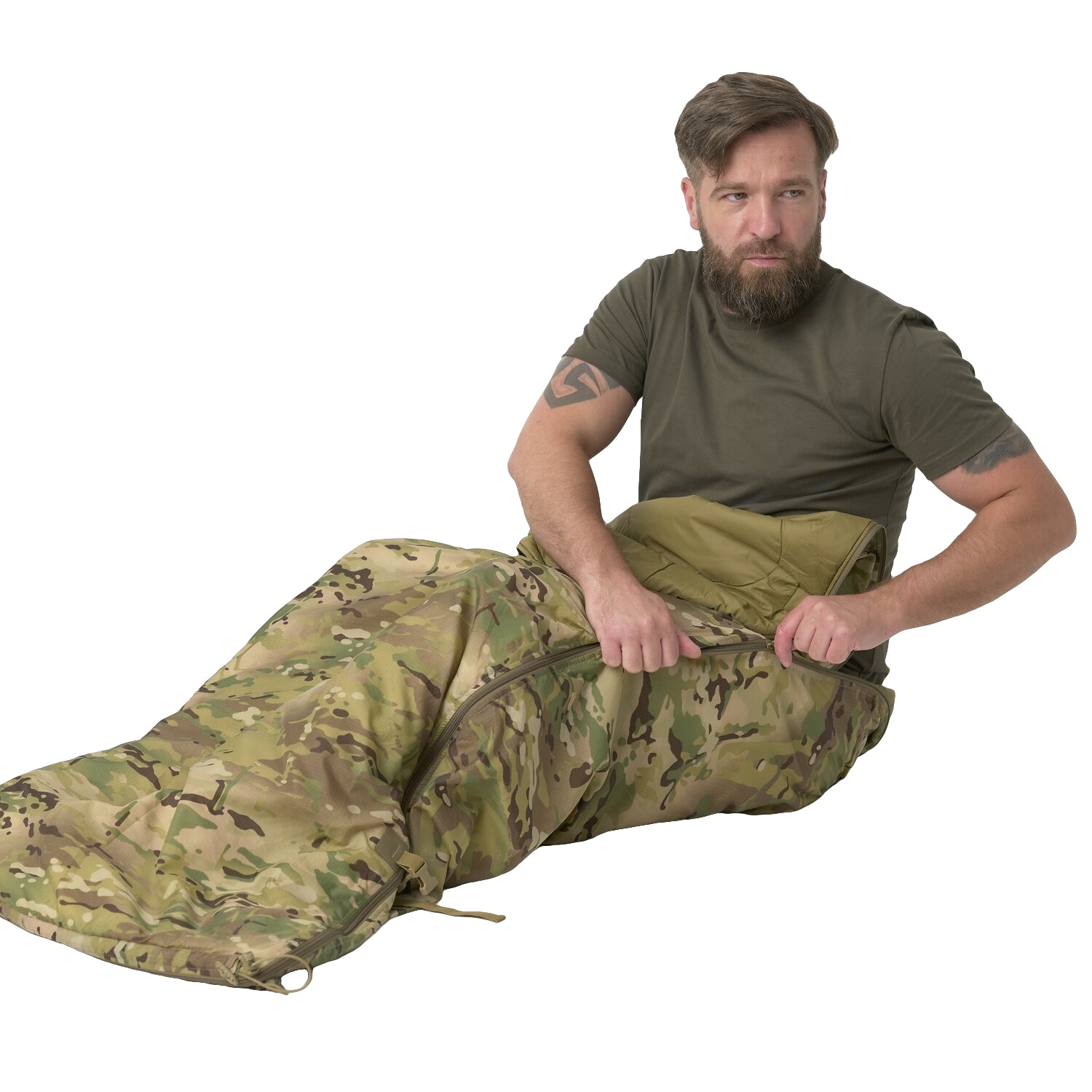 Helikon-Tex - Swagman Roll Climashield Apex Poncho mit Schlafsackfunktion - MultiCam