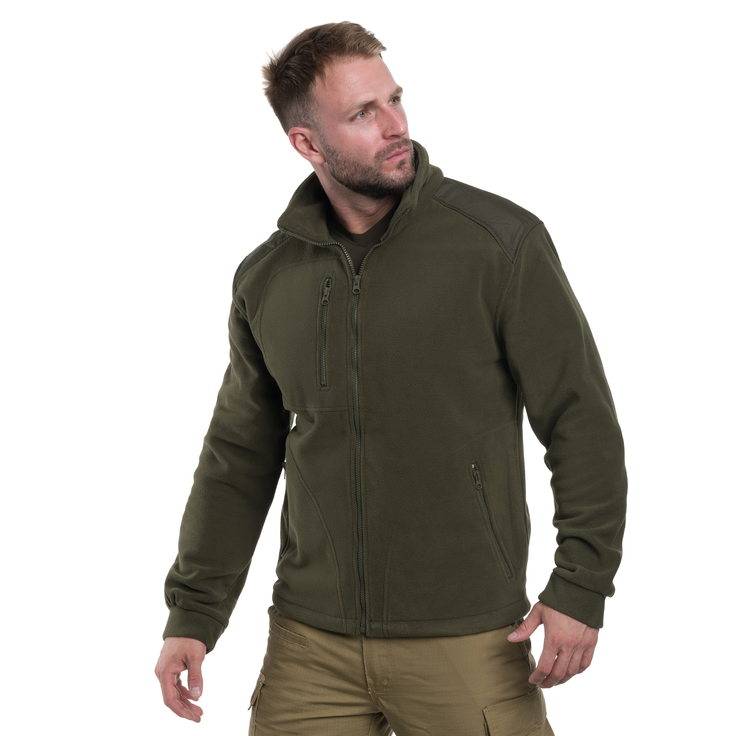 Militär Fleecejacke - Khaki