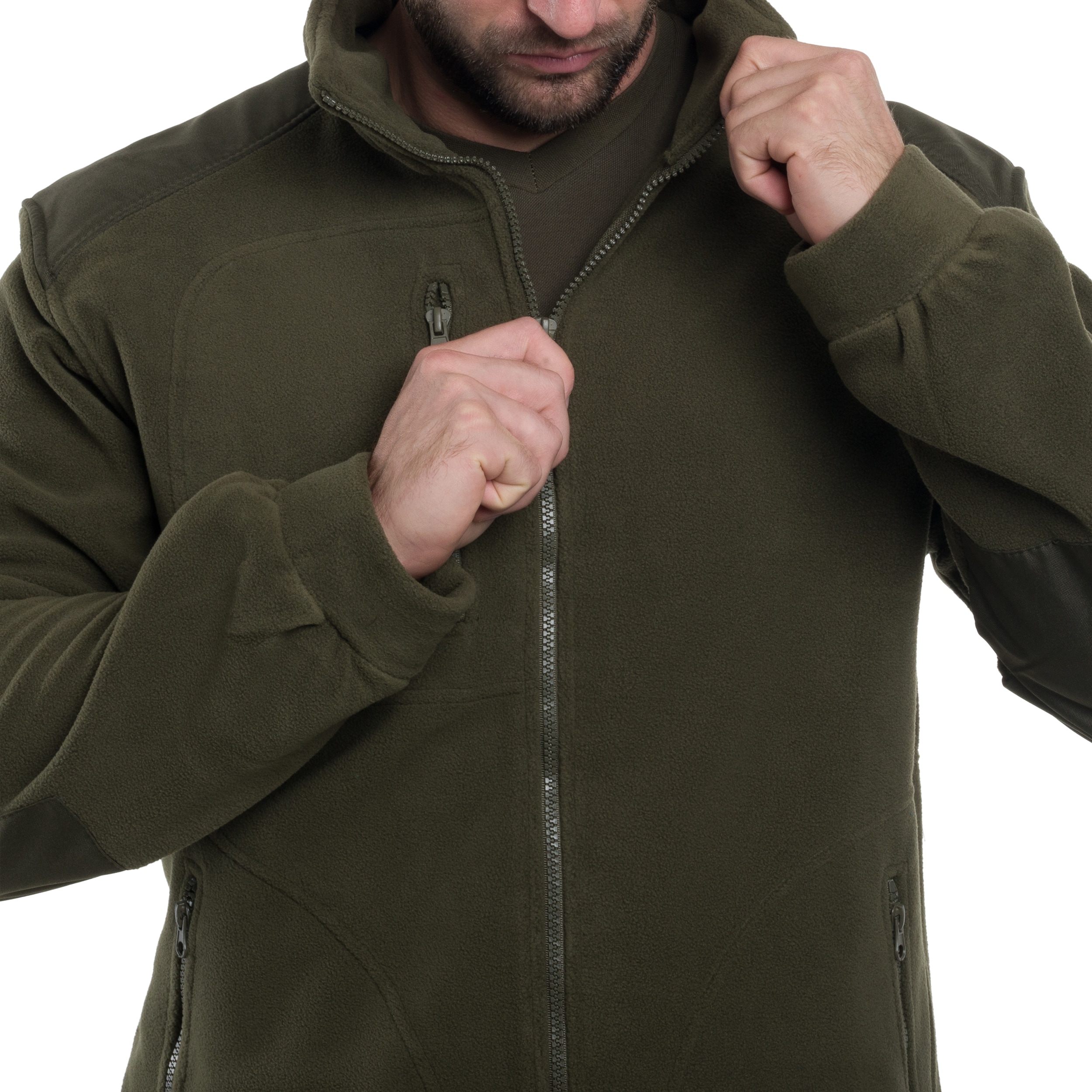 Militär Fleecejacke - Khaki