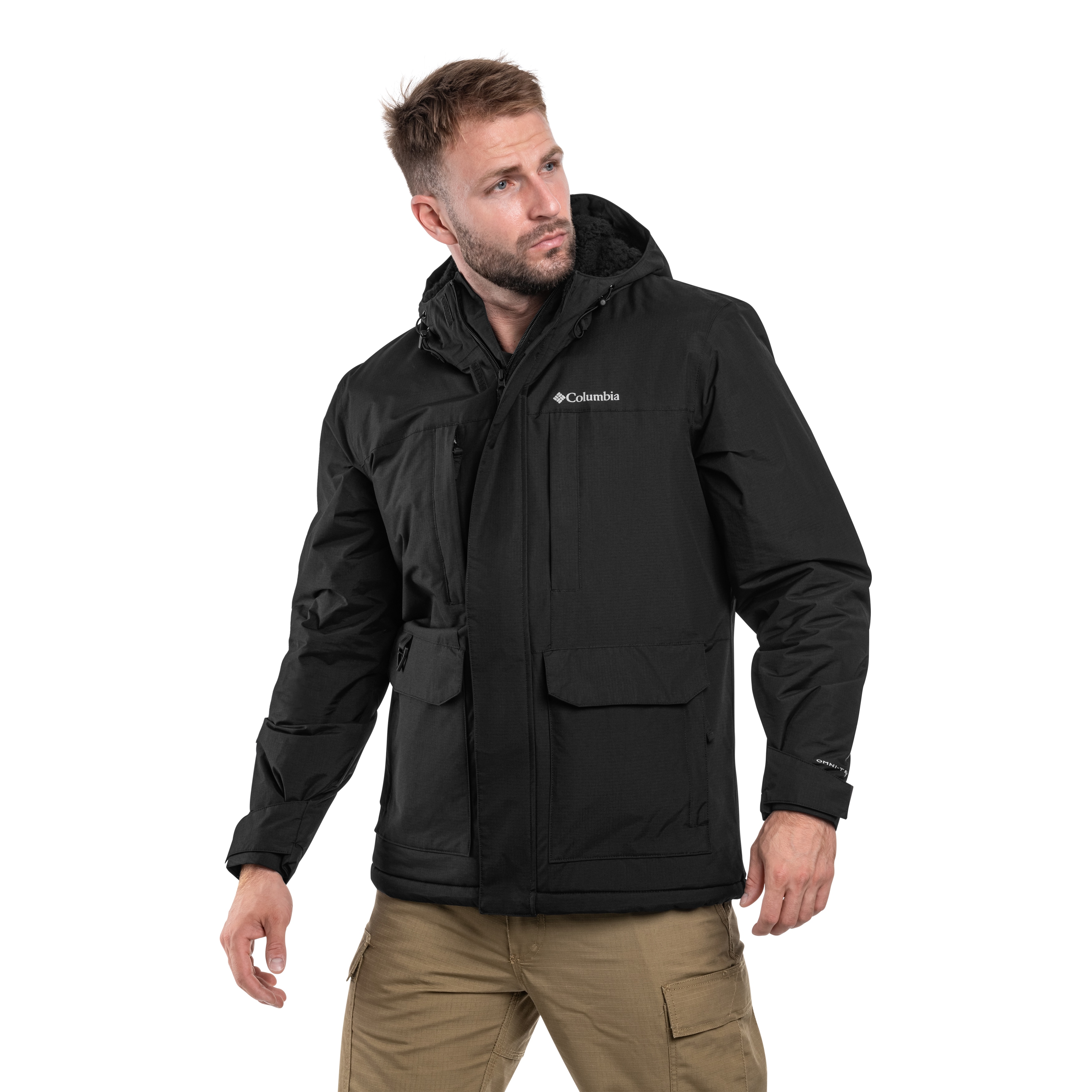 Black waterproof hooded jacket online