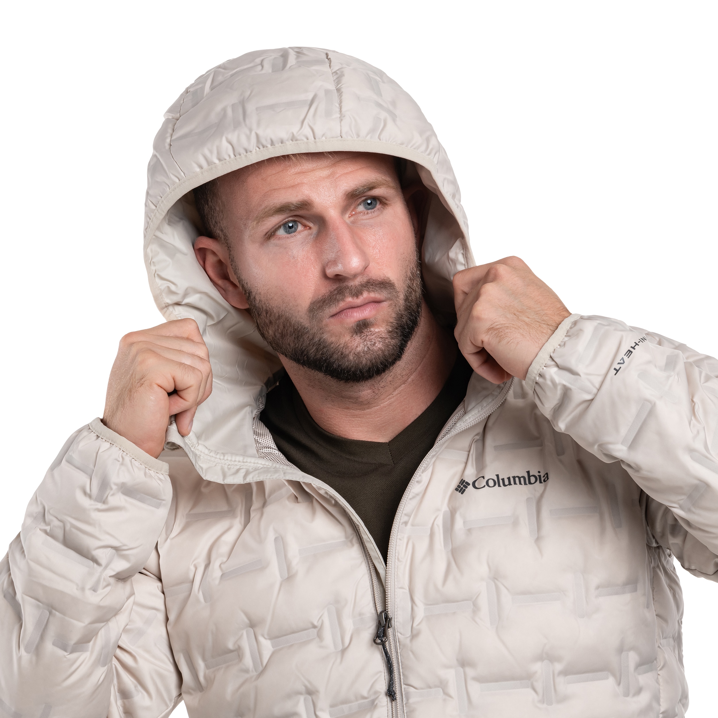 Columbia - Delta Ridge II Down Hooded Jacke  - Dark Stone